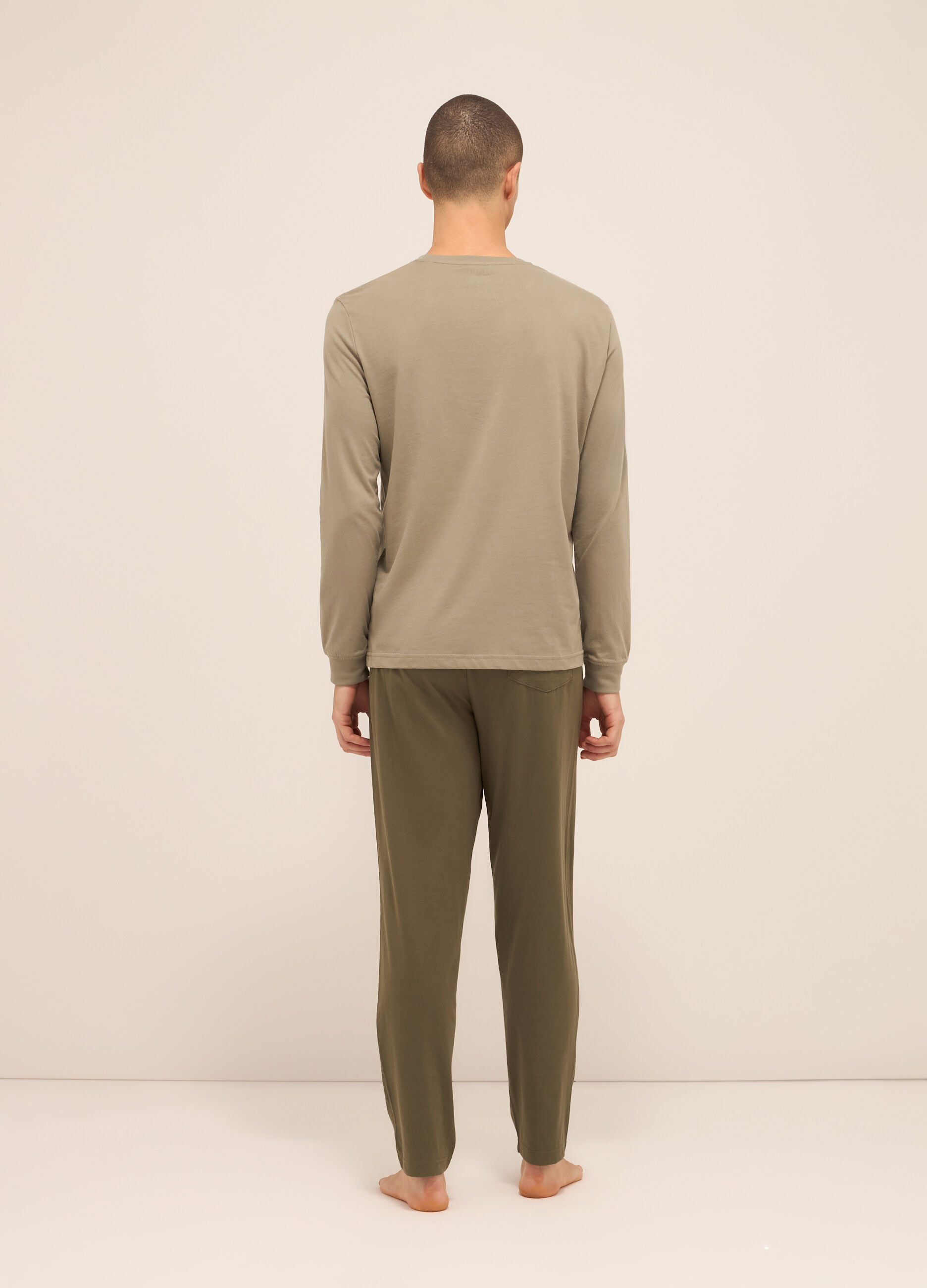 Maglia del pigiama in puro cotone uomo_1