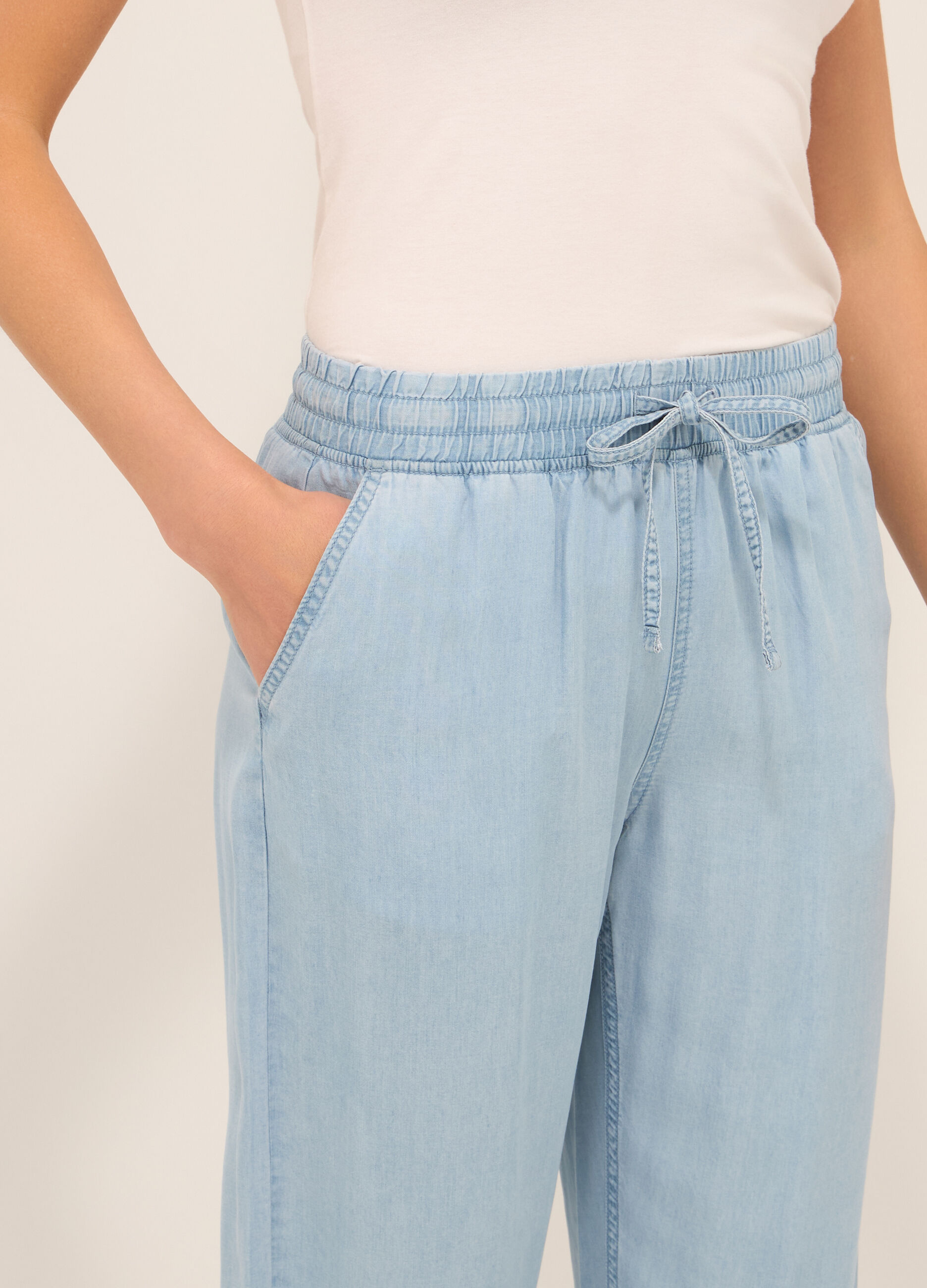 Jogger in puro lyocell donna _3