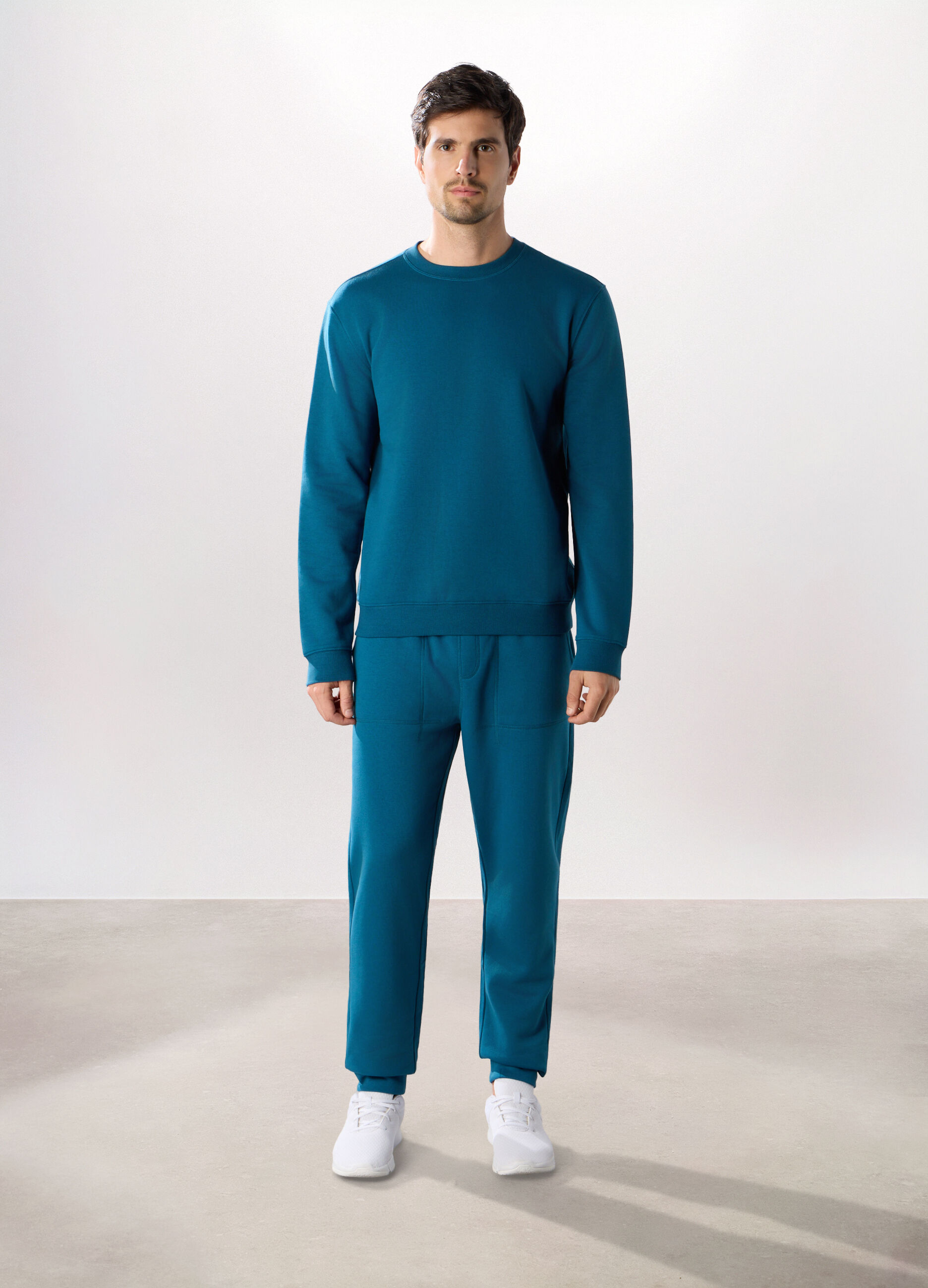 Jogger in felpa misto cotone uomo_0