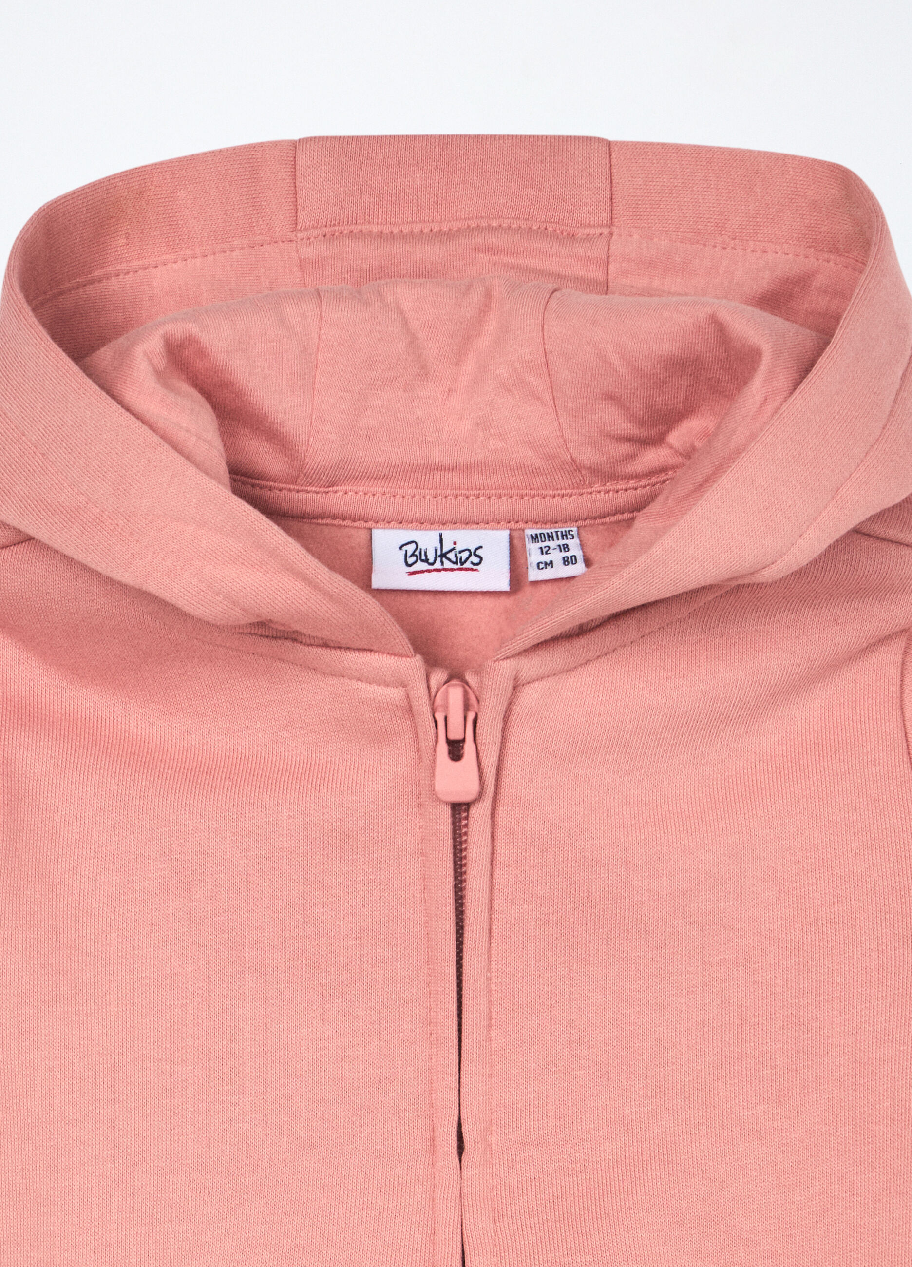 Felpa full zip in puro cotone neonata_2