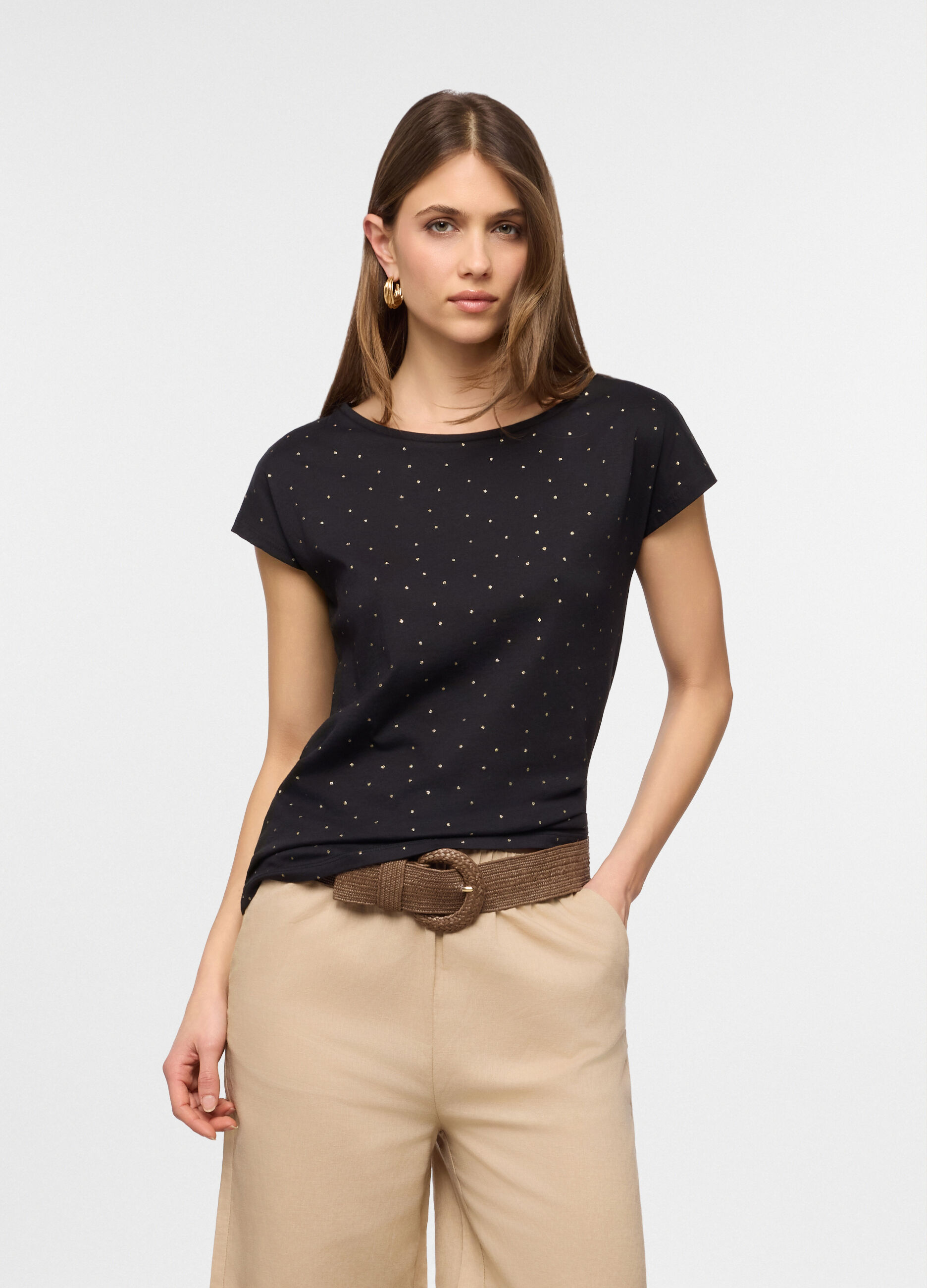 T-shirt girocollo donna_0