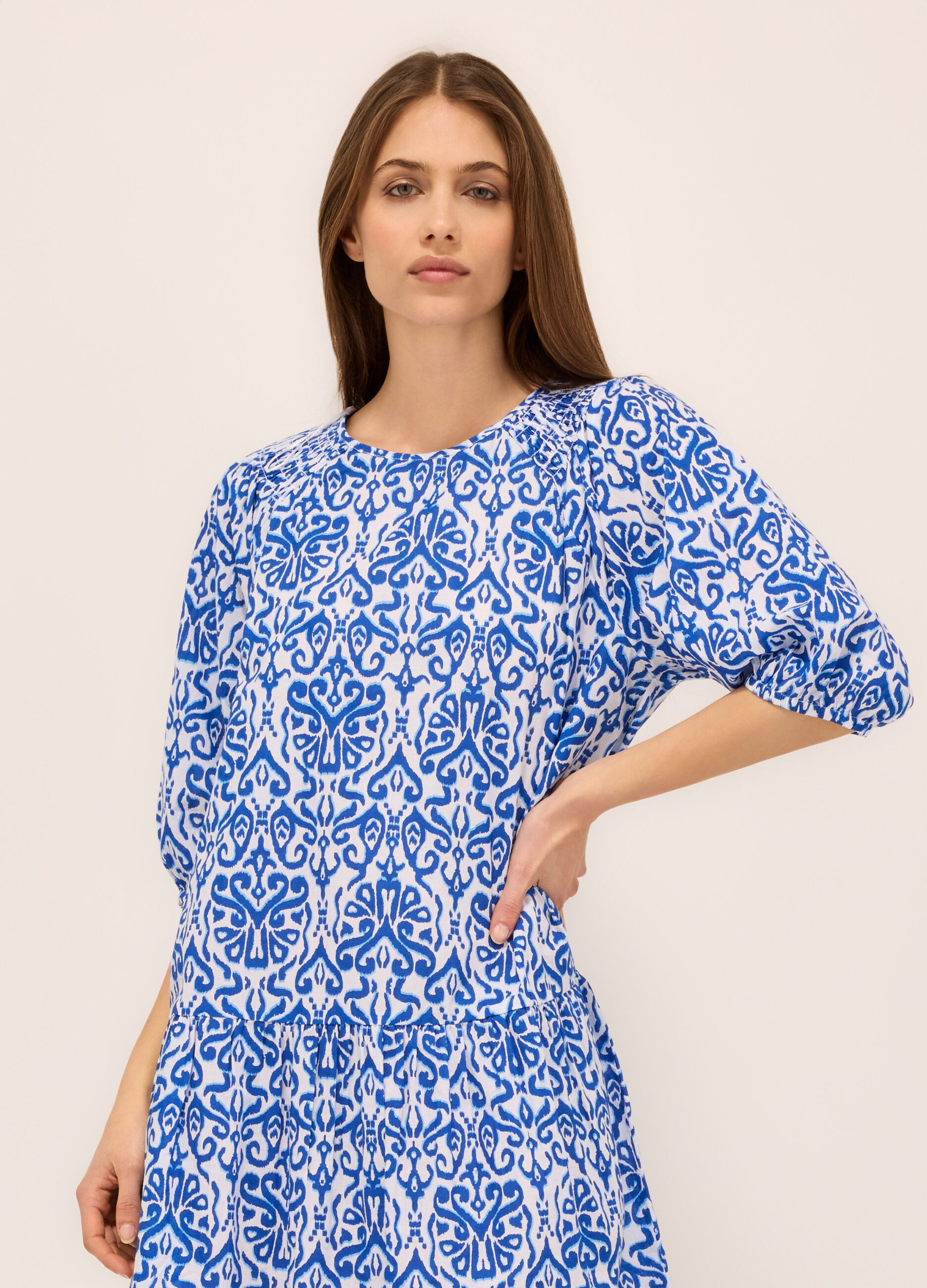 Abito corto in puro cotone donna_2