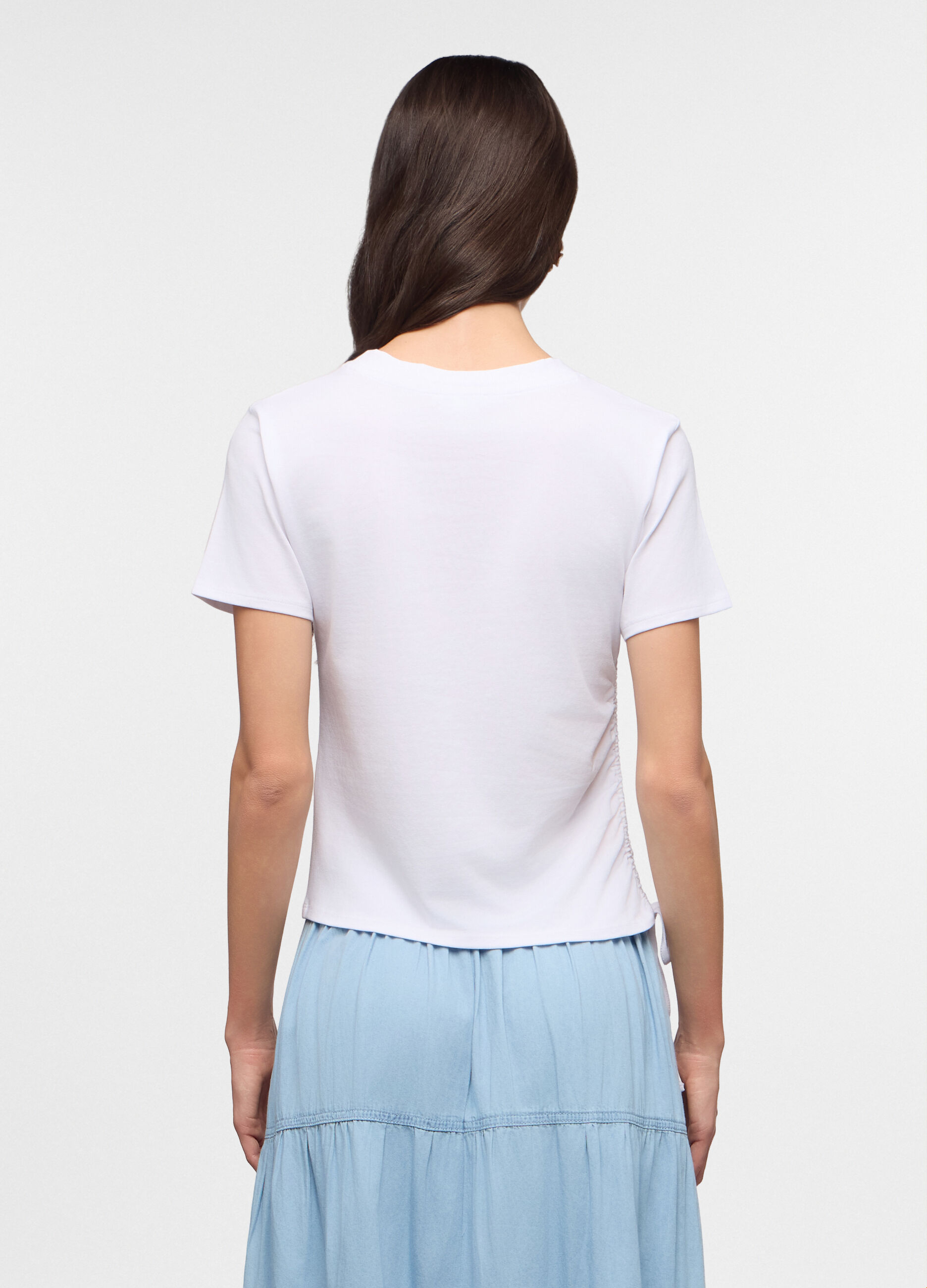 T-shirt girocollo stretch donna_1