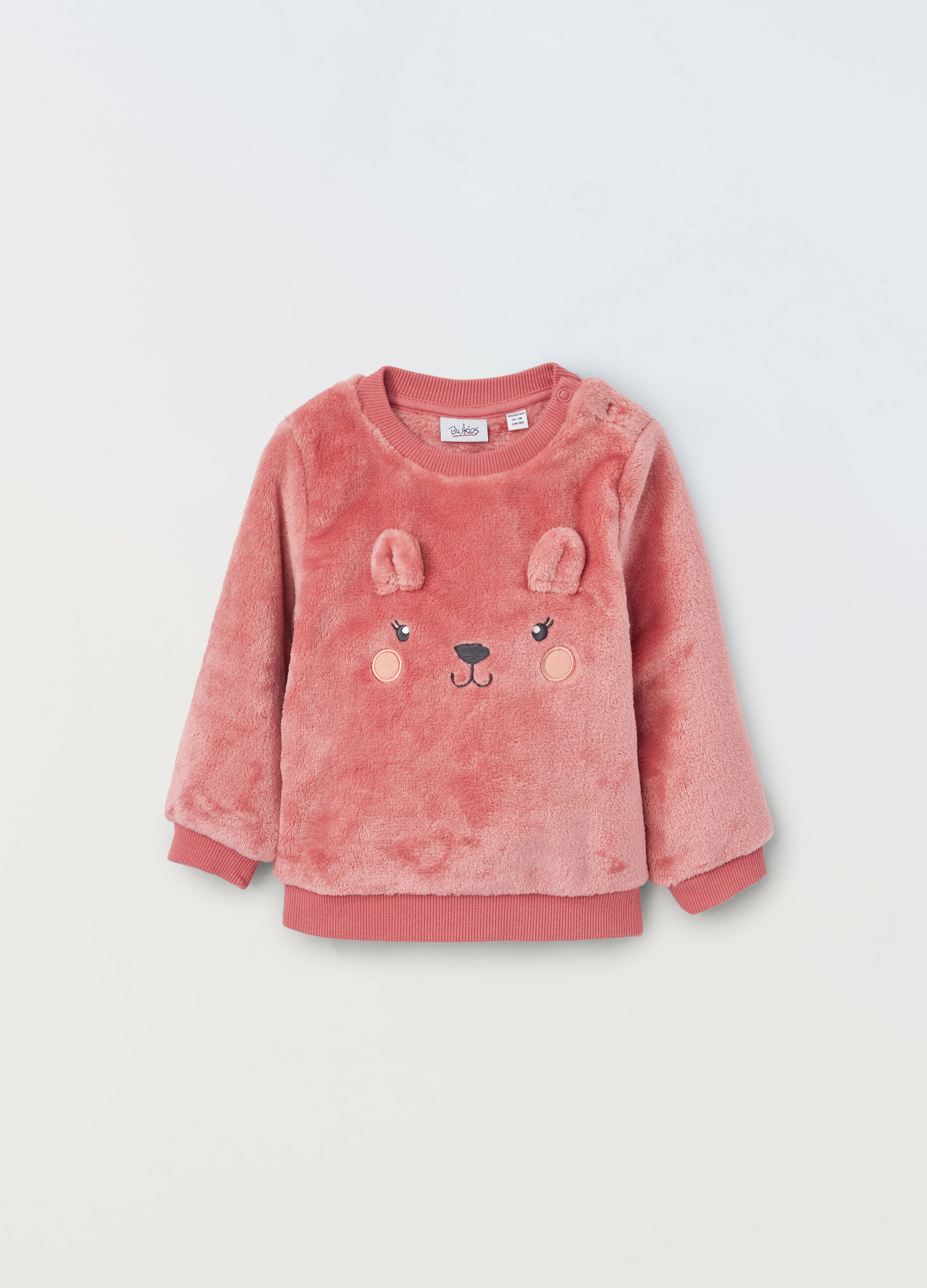 Felpa velour con ricami ed applicazioni neonata_0