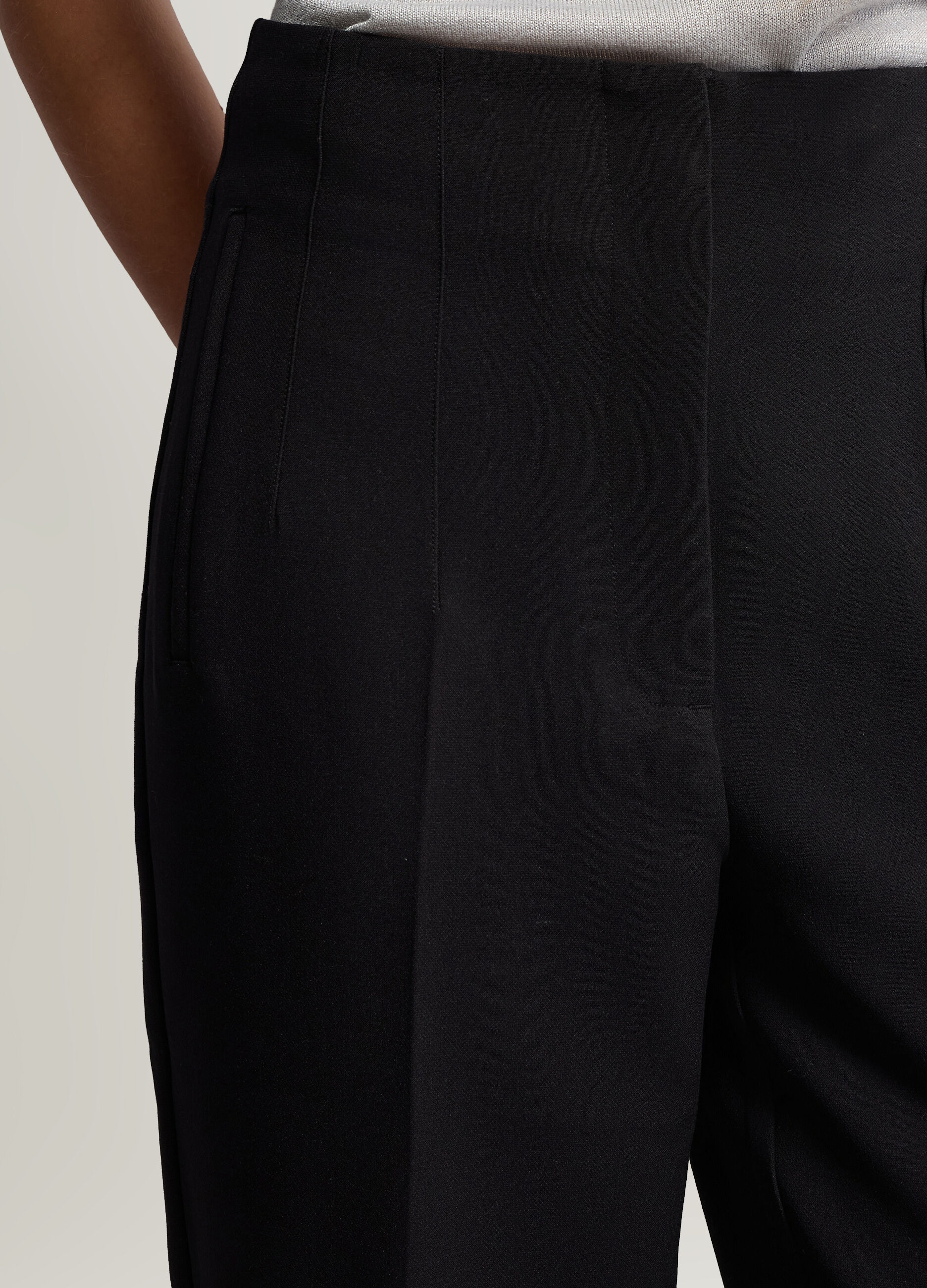Pantaloni Slim Fit misto cotone stretch donna_3