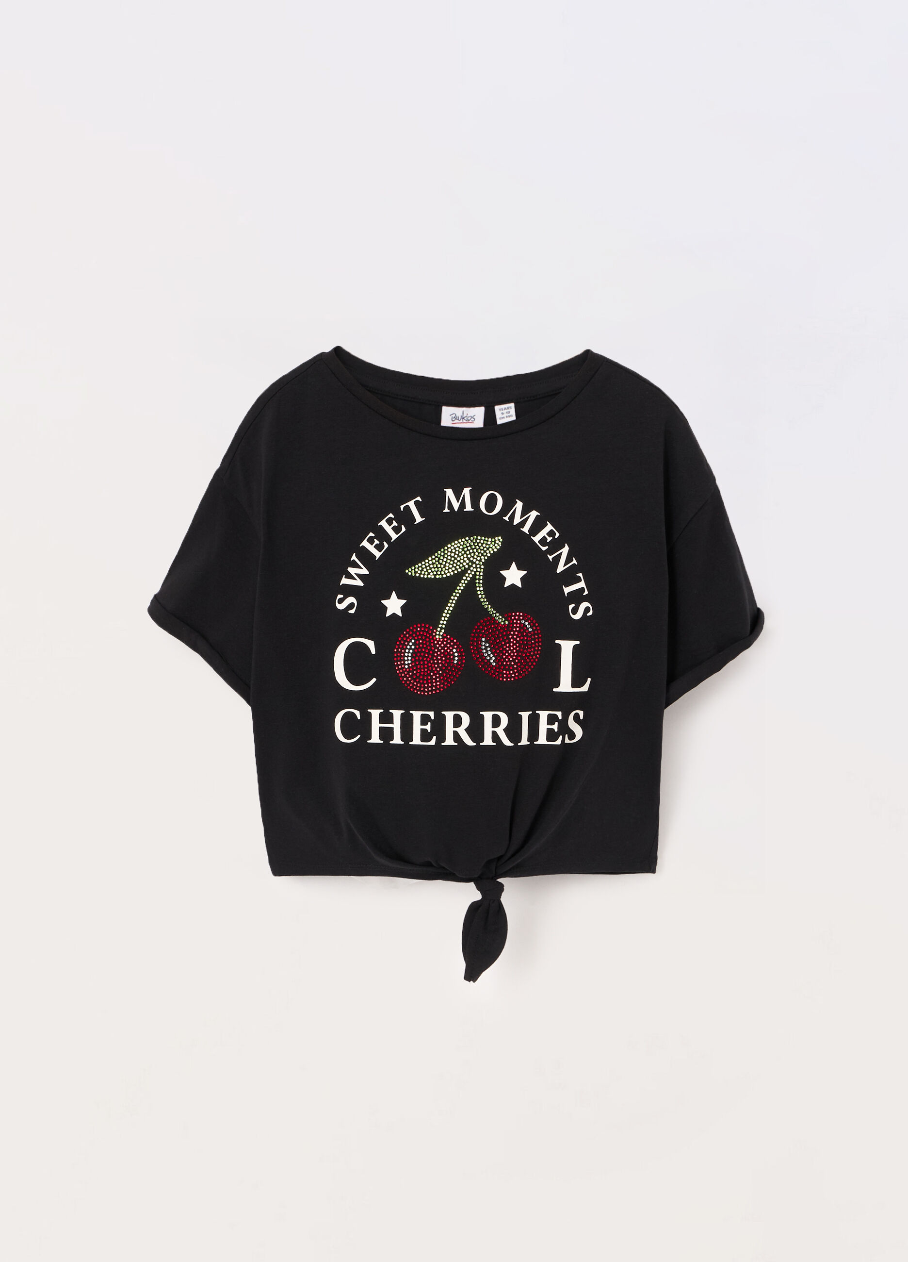 T-shirt in jersey di cotone stretch ragazza_0