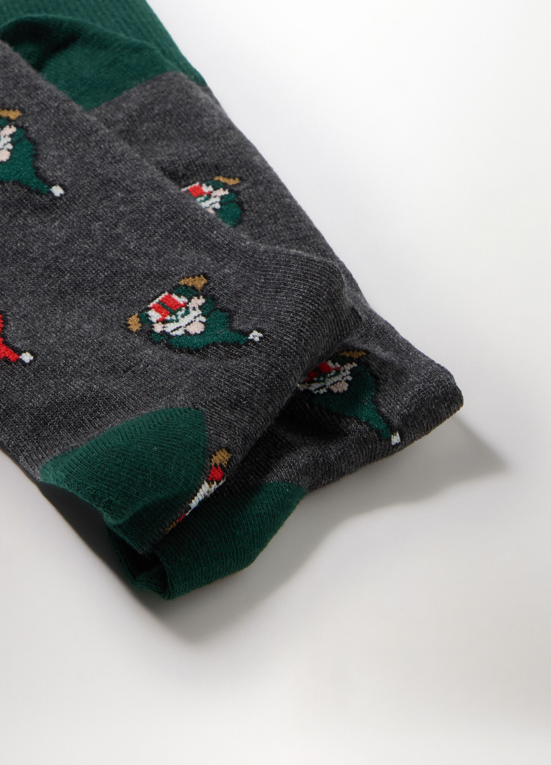 Calze corte in cotone stretch a fantasia uomo_1