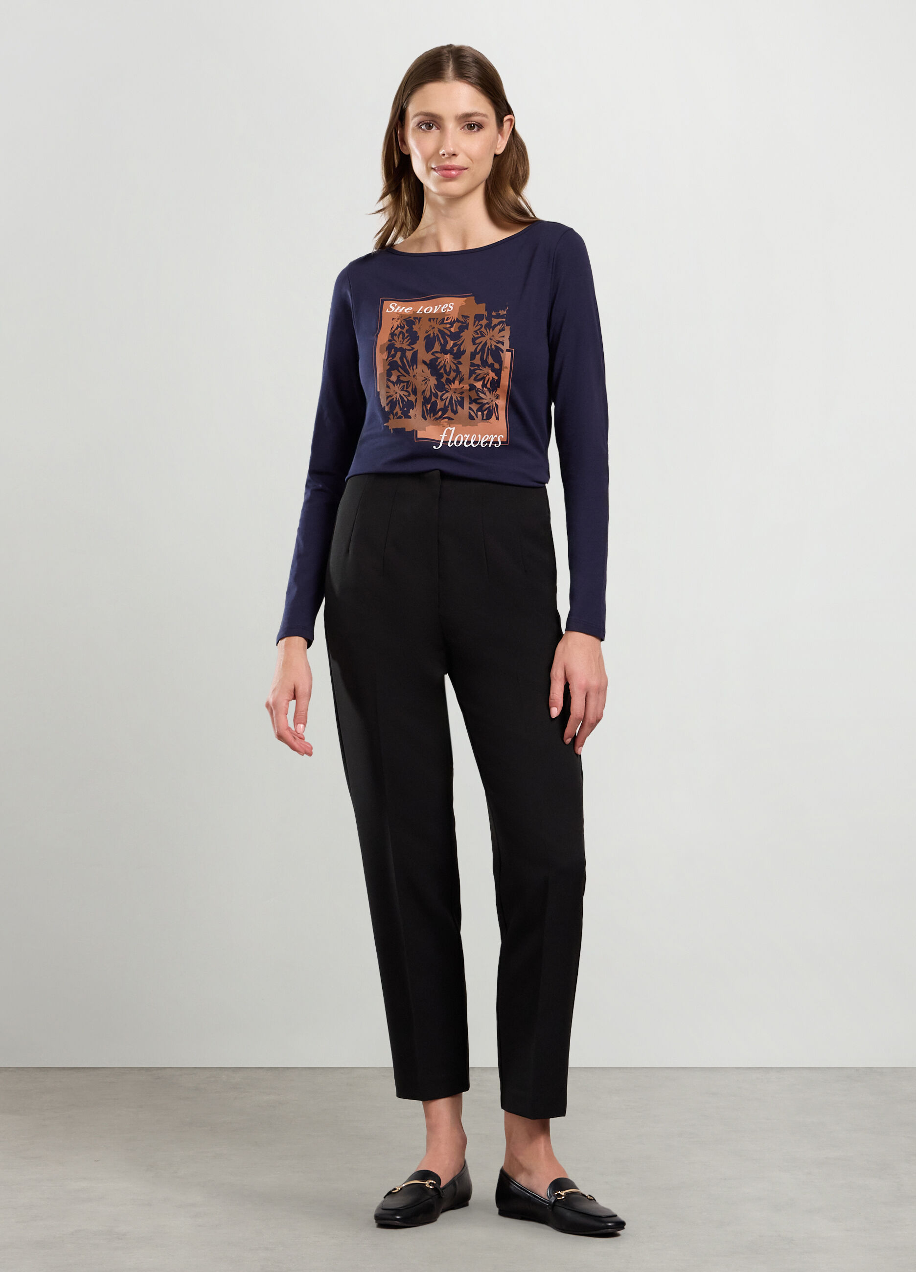 Treggings in tessuto stretch donna_0