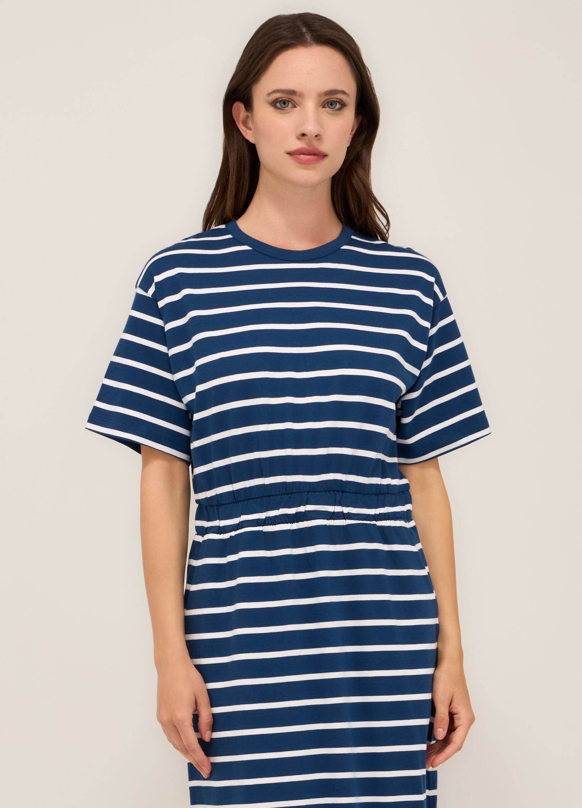 Abito lungo in jersey di puro cotone donna_2