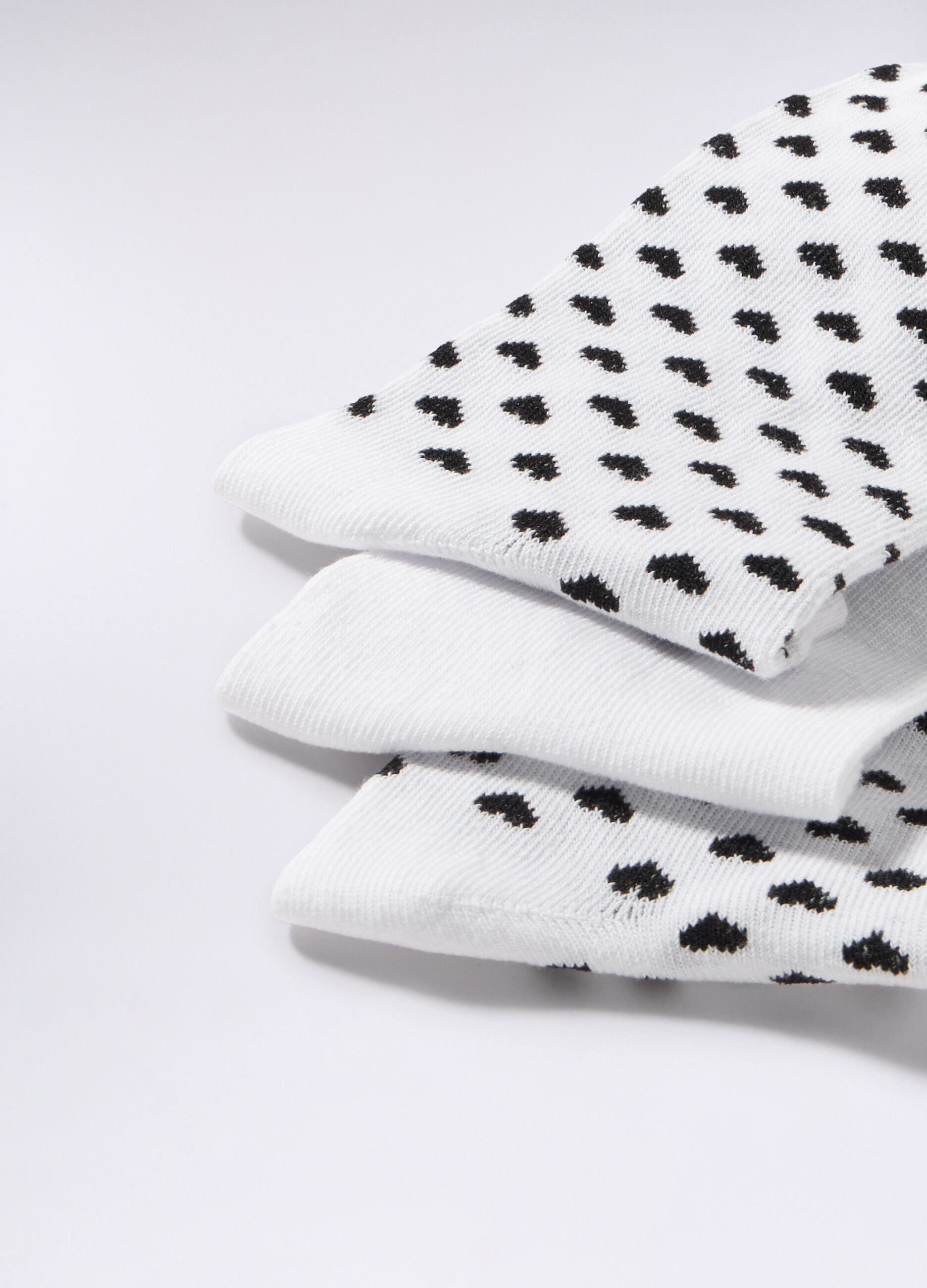 Pack 3 calze corte in cotone stretch donna_1