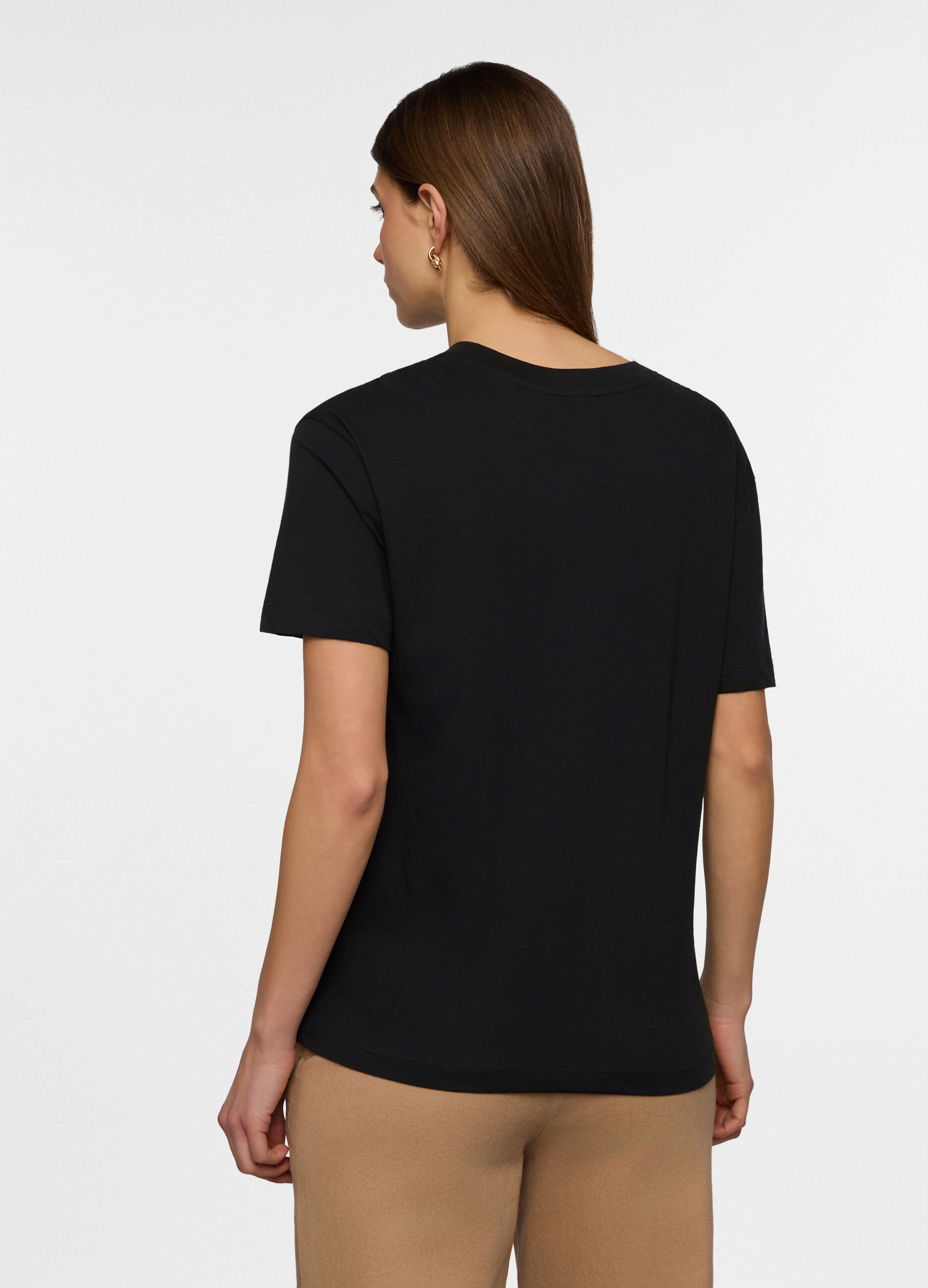 T-shirt con scollo a V donna_1