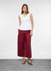 Blusa smanicata fit regular con scollo a V in misto cotone donna_0