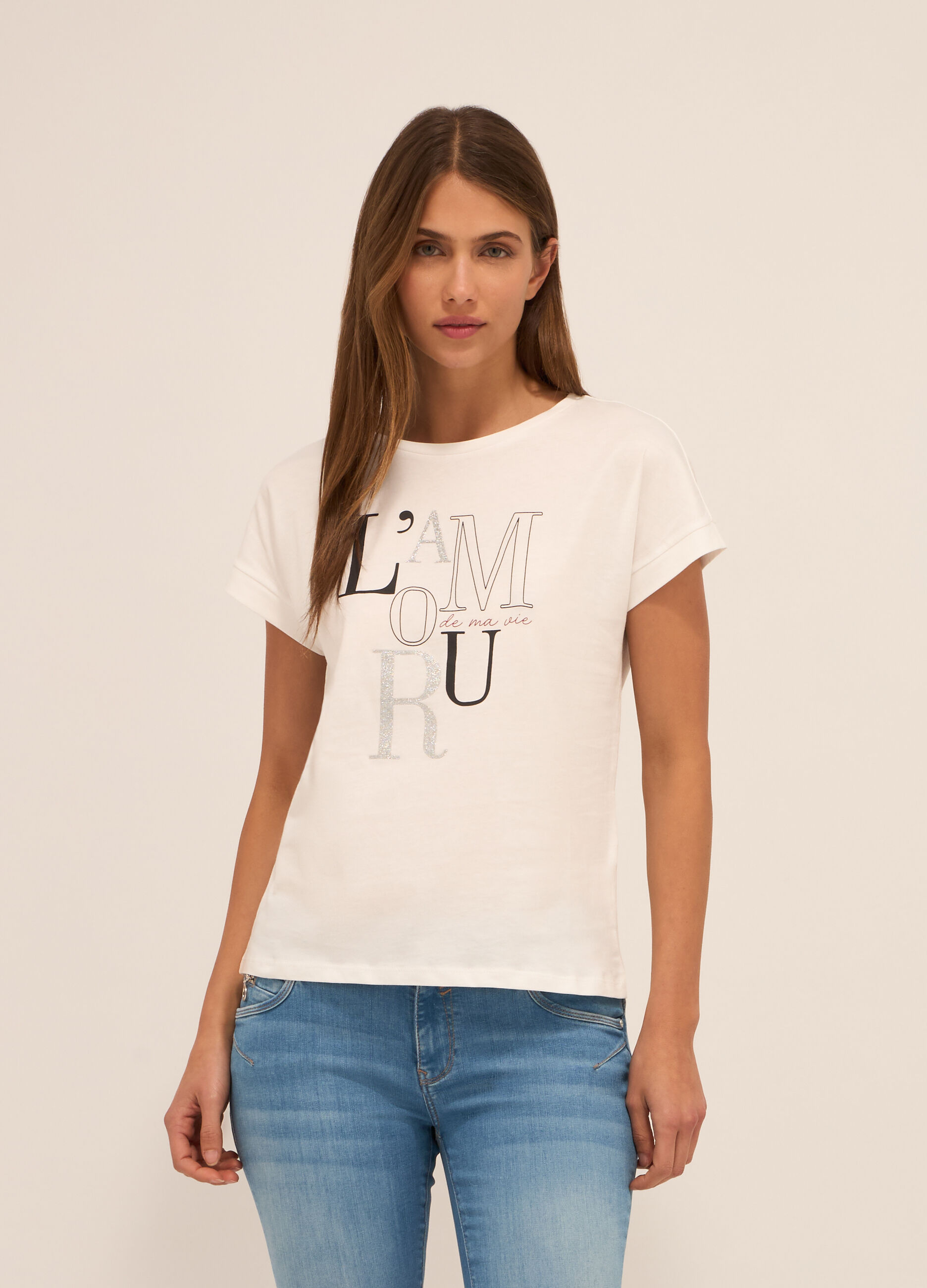T-shirt in puro cotone donna_0