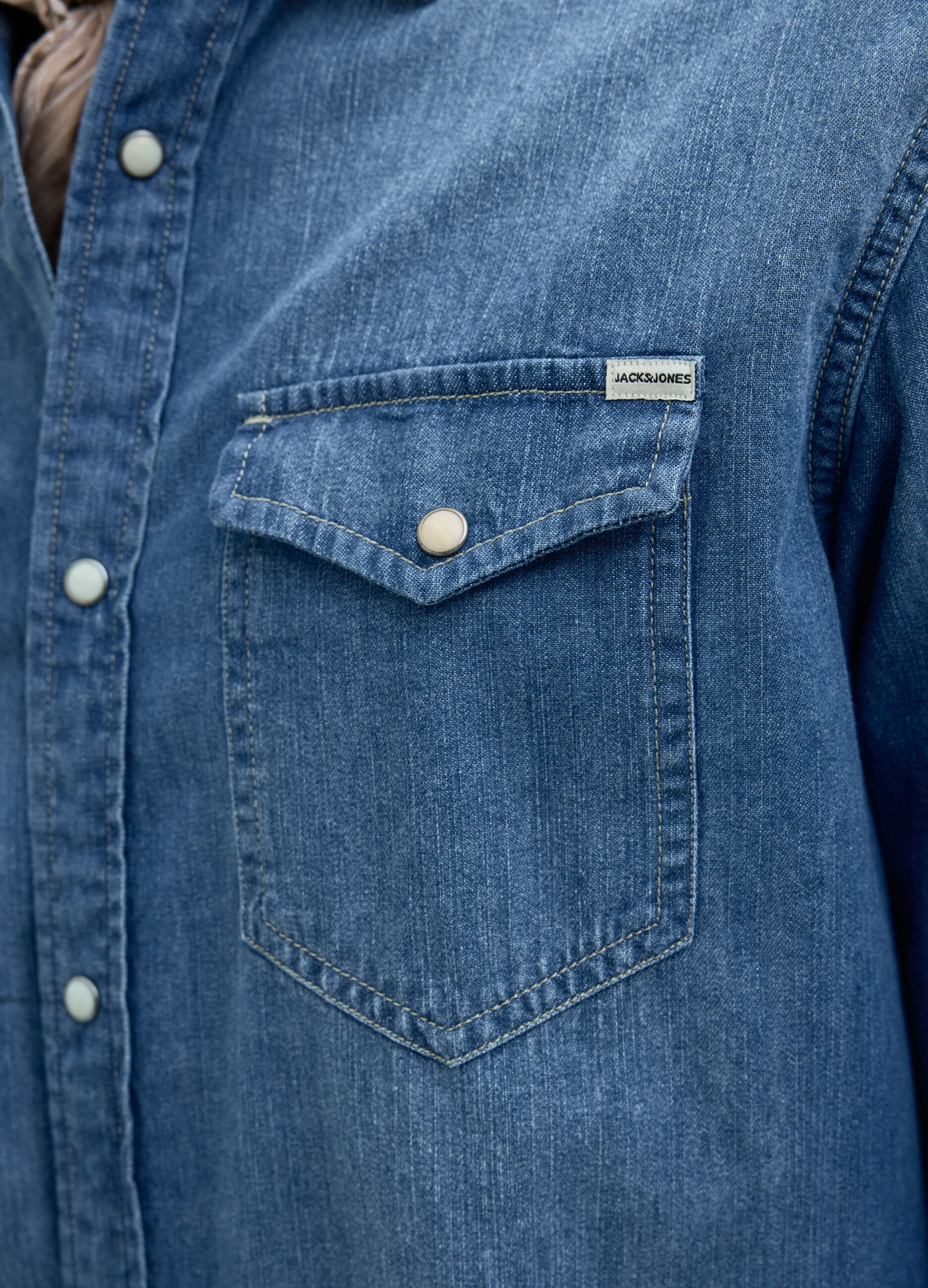 Camicia in denim stile western uomo_4