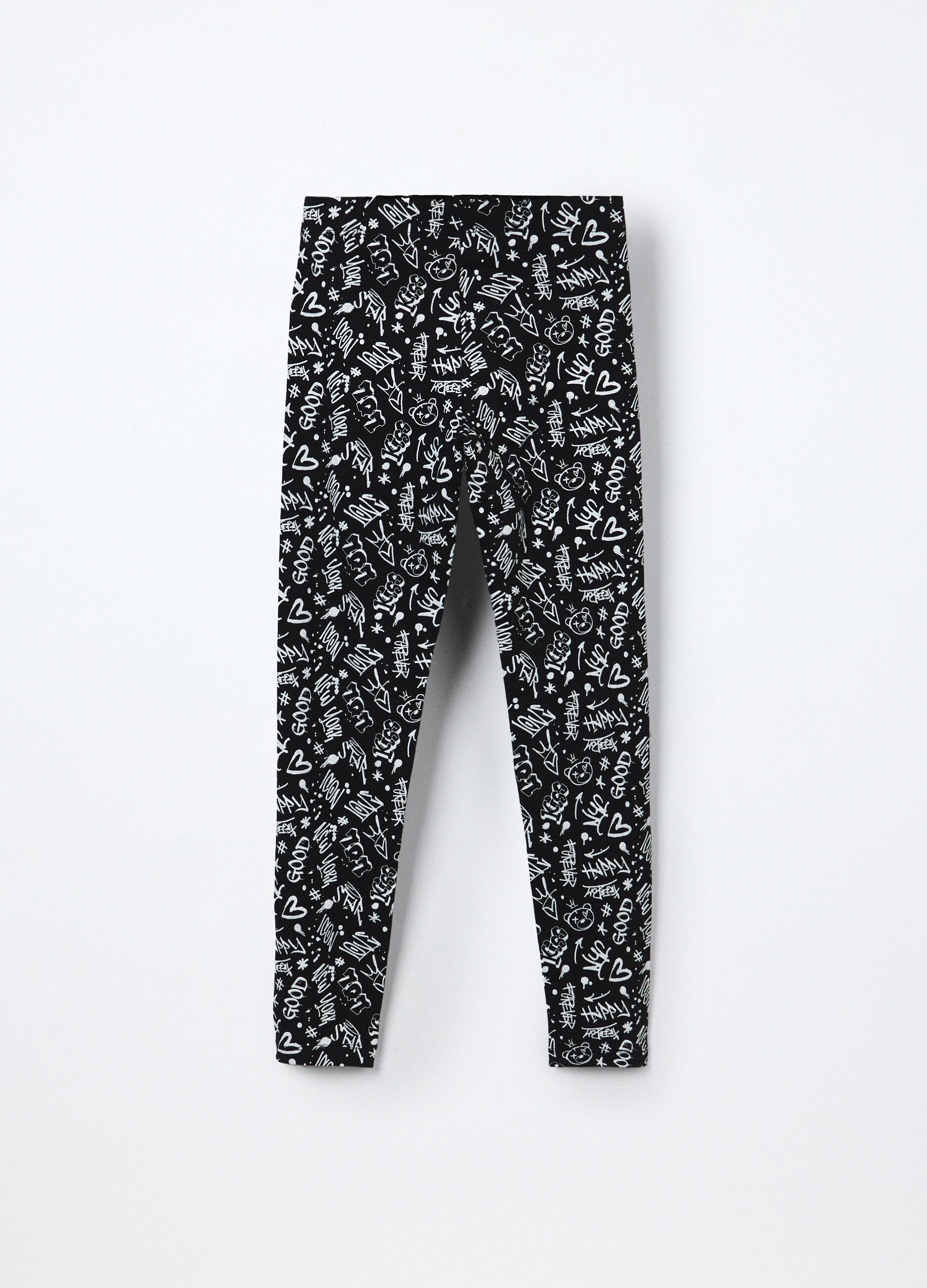 Leggings in jersey di cotone stretch ragazza_1