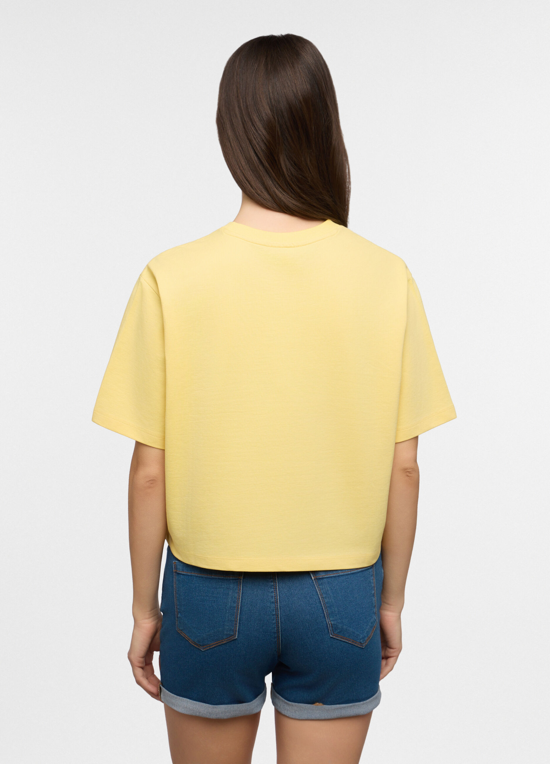 T-shirt girocollo box fit stretch donna_1