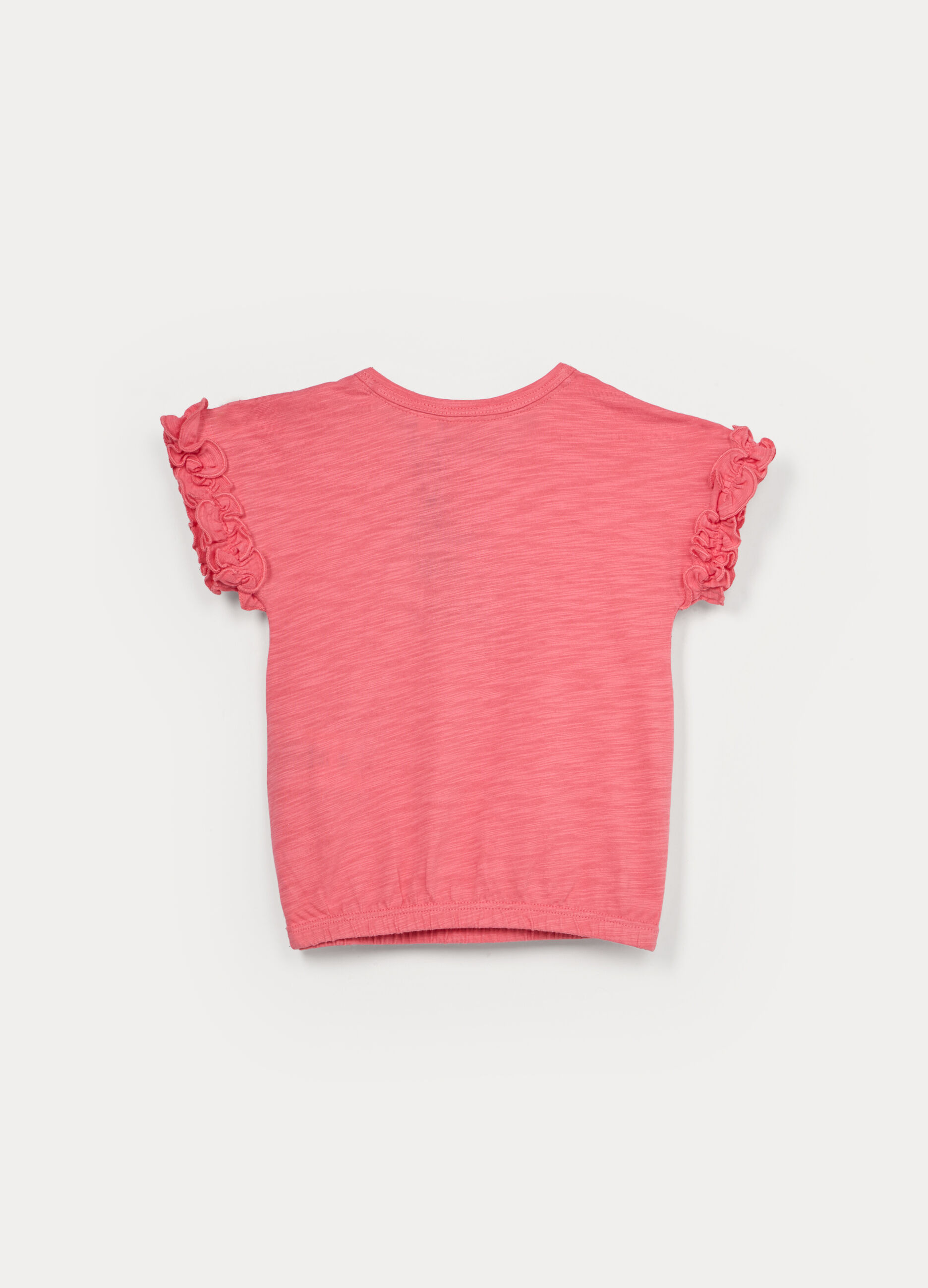 T-shirt in jersey slub di puro cotone bimba_1