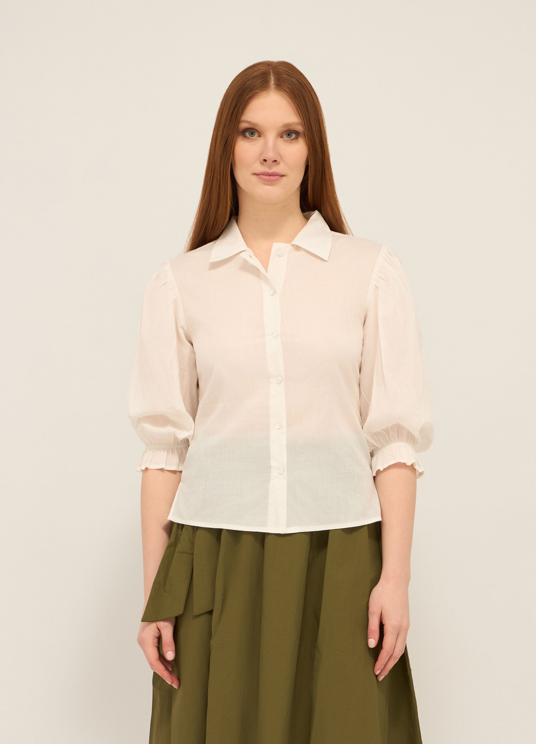 Camicia in puro cotone voile donna_0