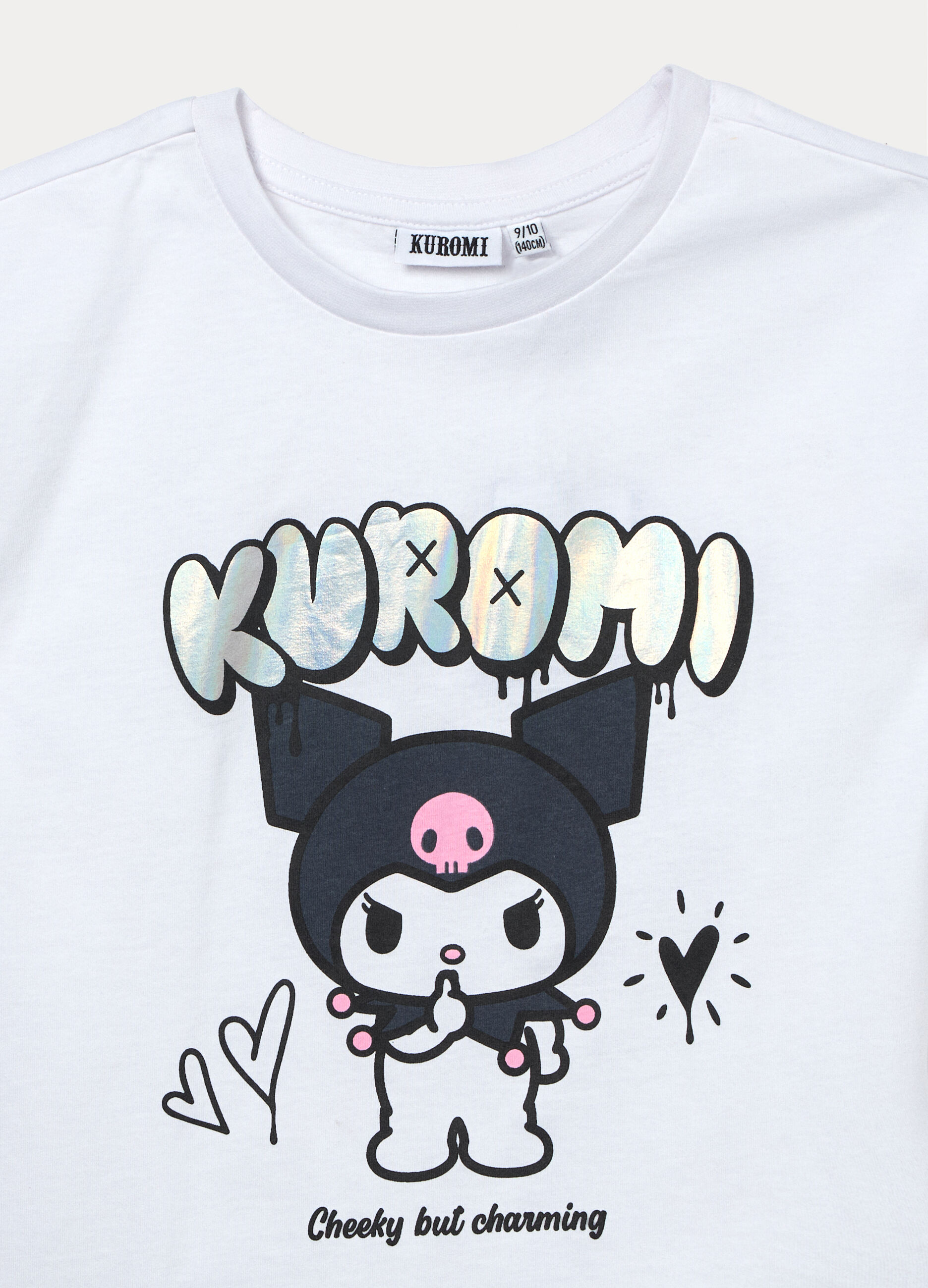T-shirt Kuromi in jersey di puro cotone ragazza_2