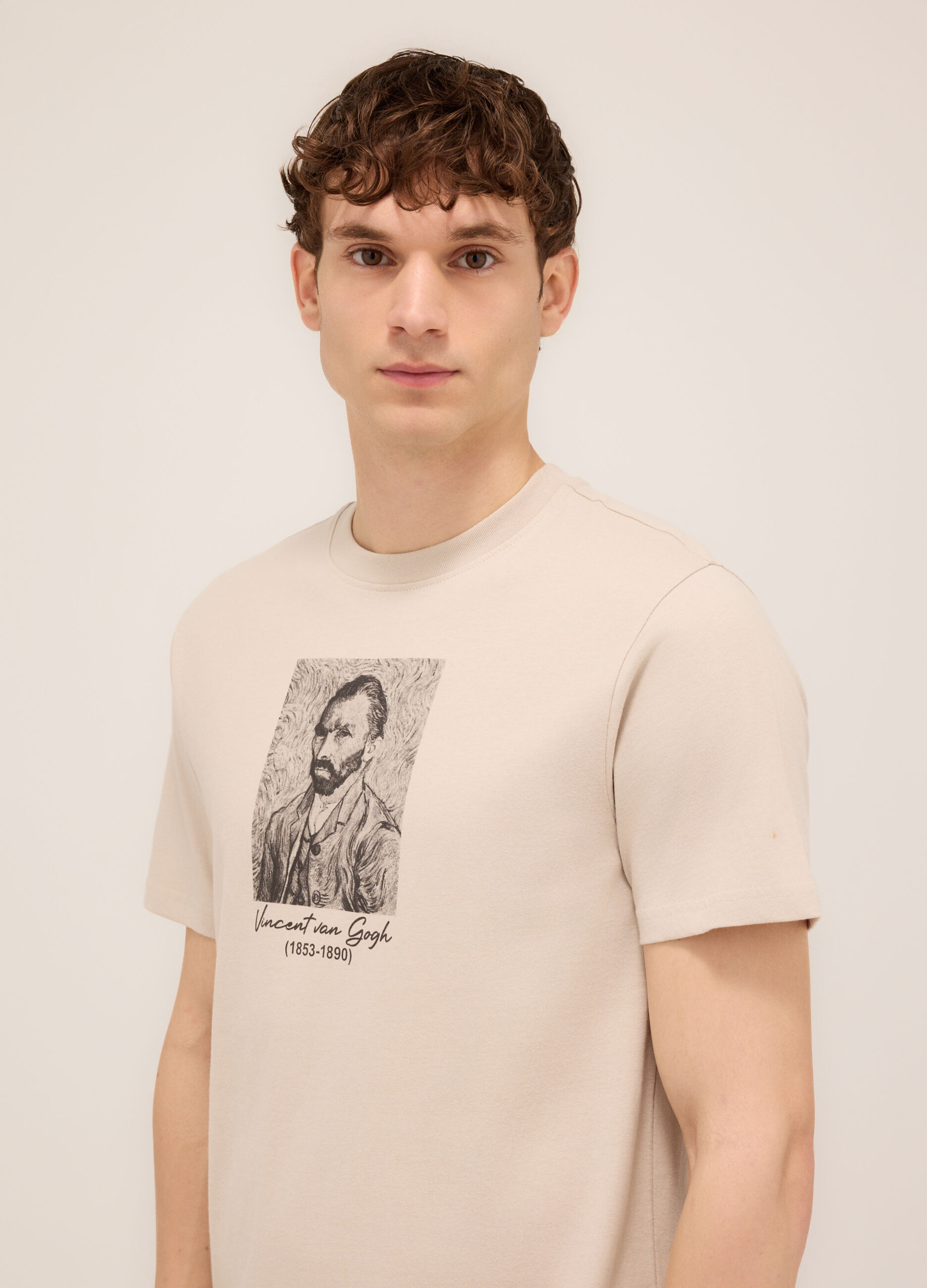 T-shirt girocollo stampa Van Gogh_2
