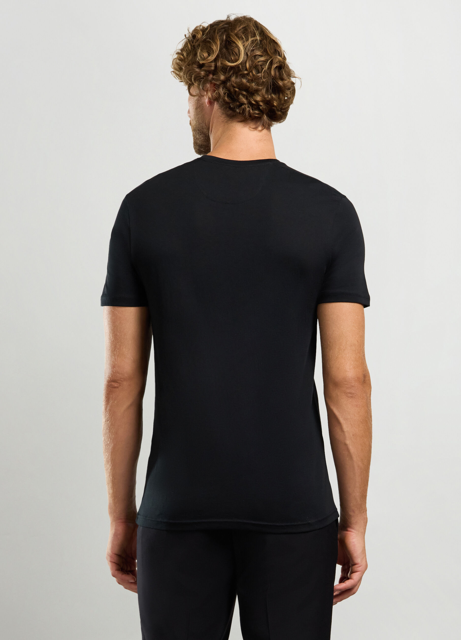 T-shirt girocollo in puro cotone uomo_1