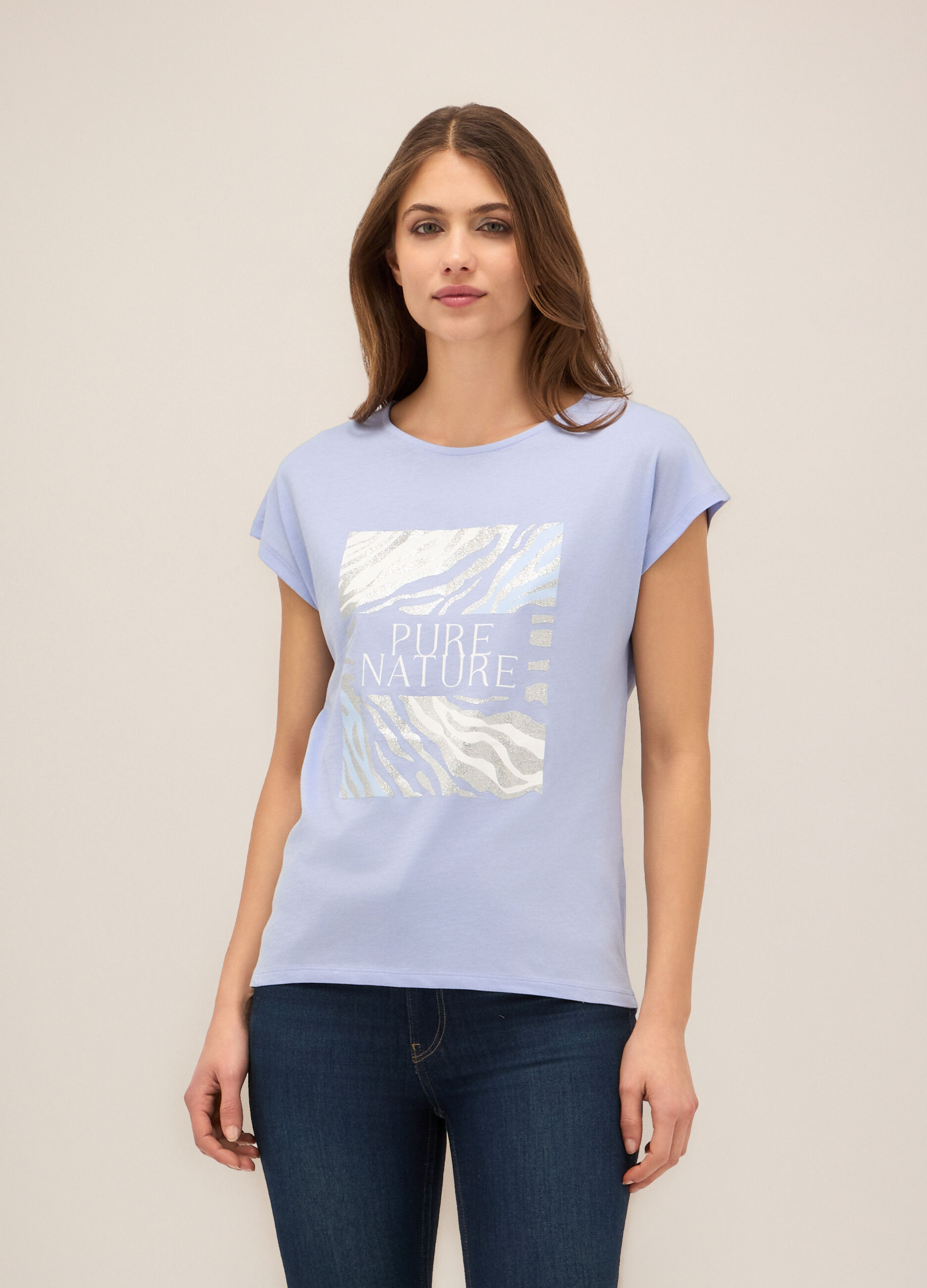 T-shirt in puro cotone donna_0
