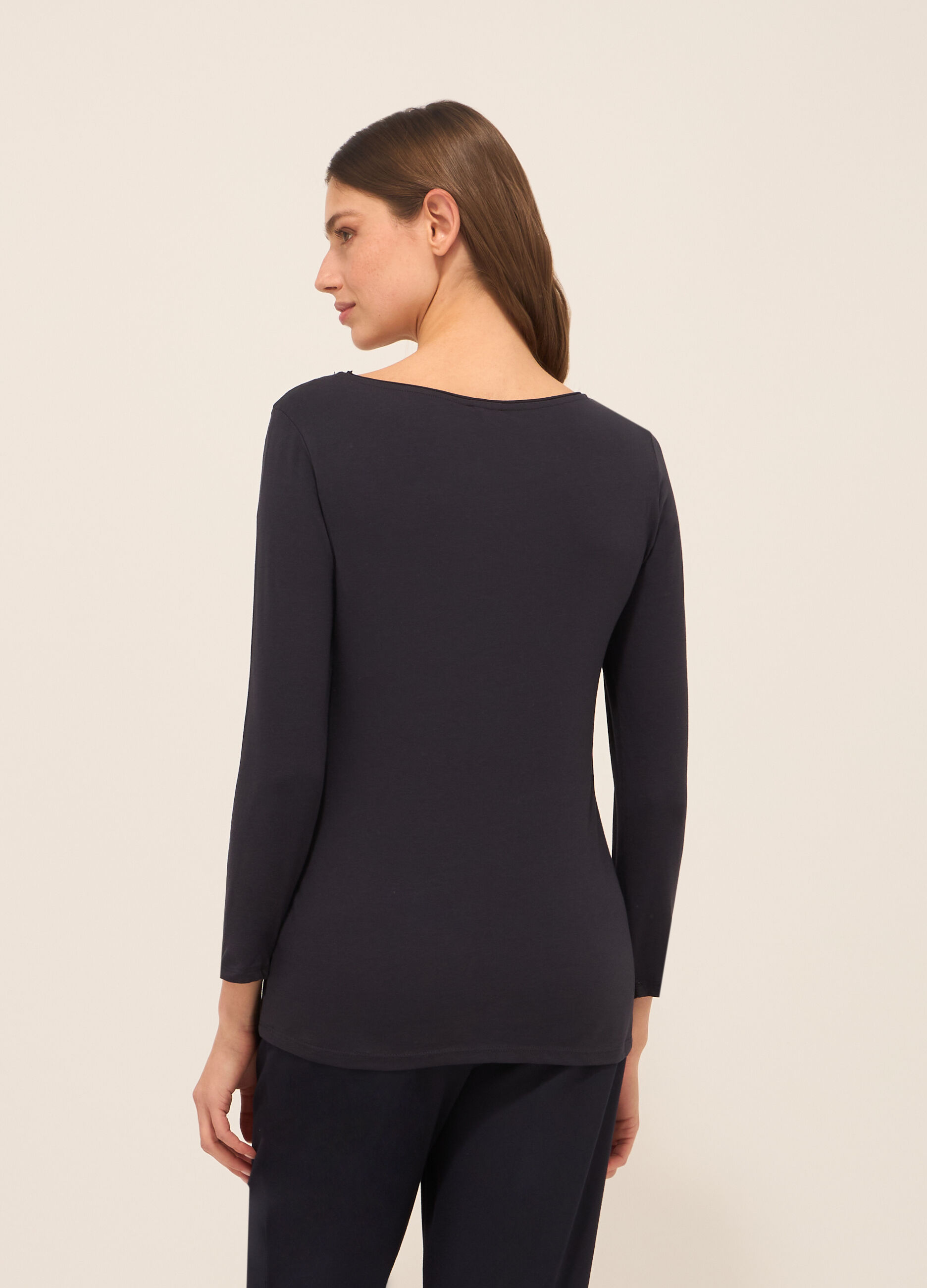 T-shirt in cotone stretch donna_1