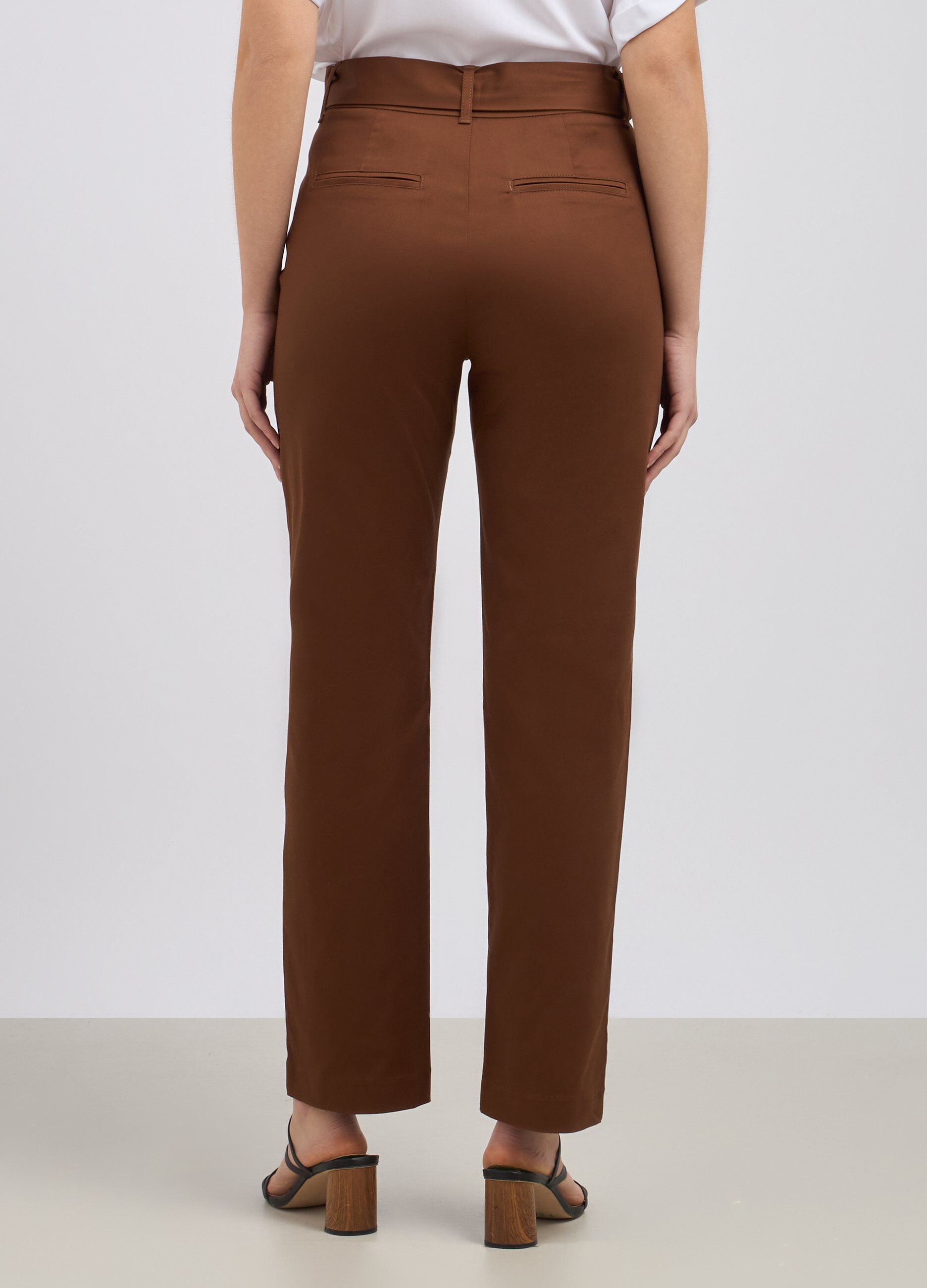 Pantalone a sigaretta con cintura donna_1