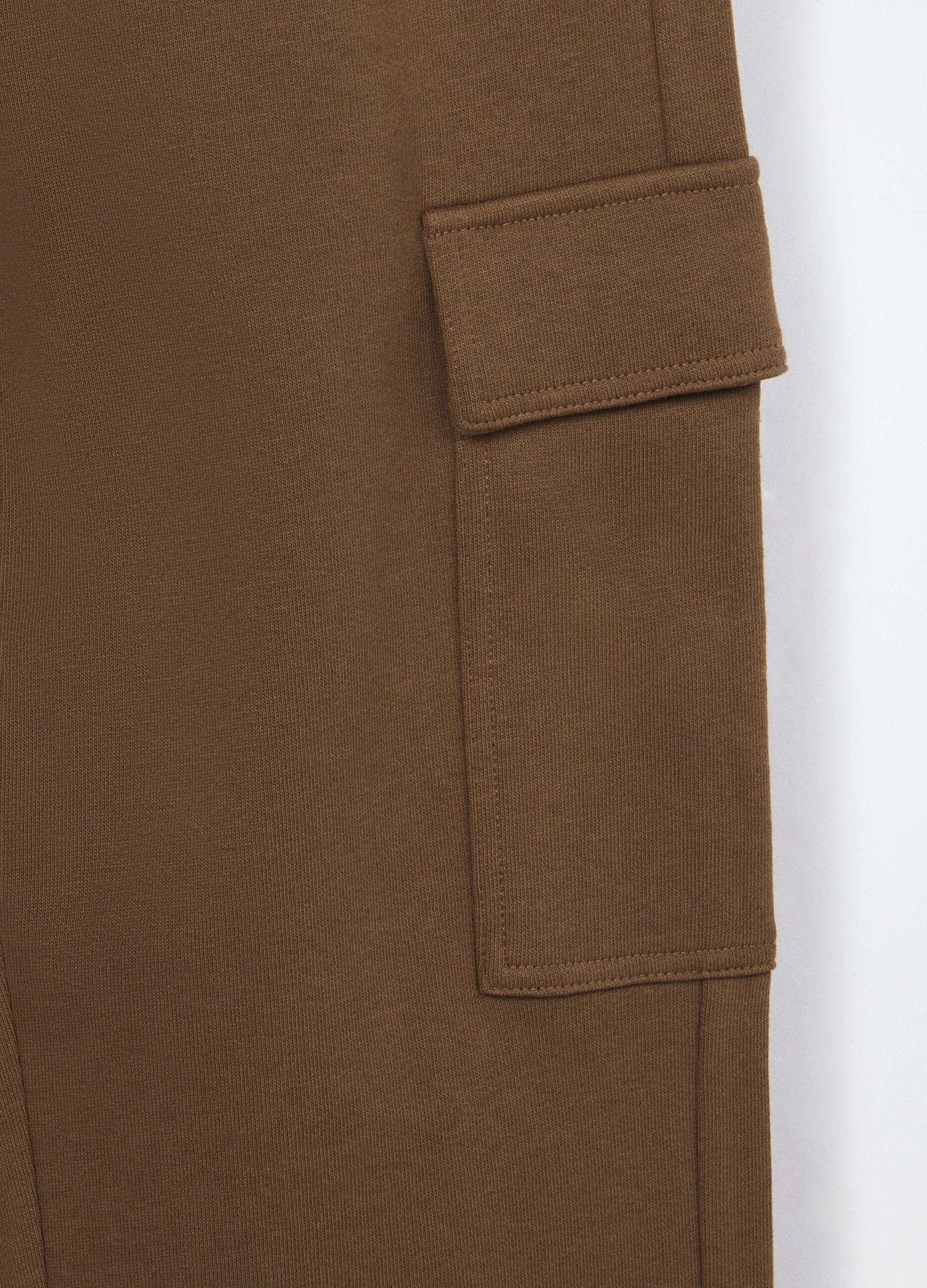 Jogger cargo in puro cotone fleece ragazzo_2