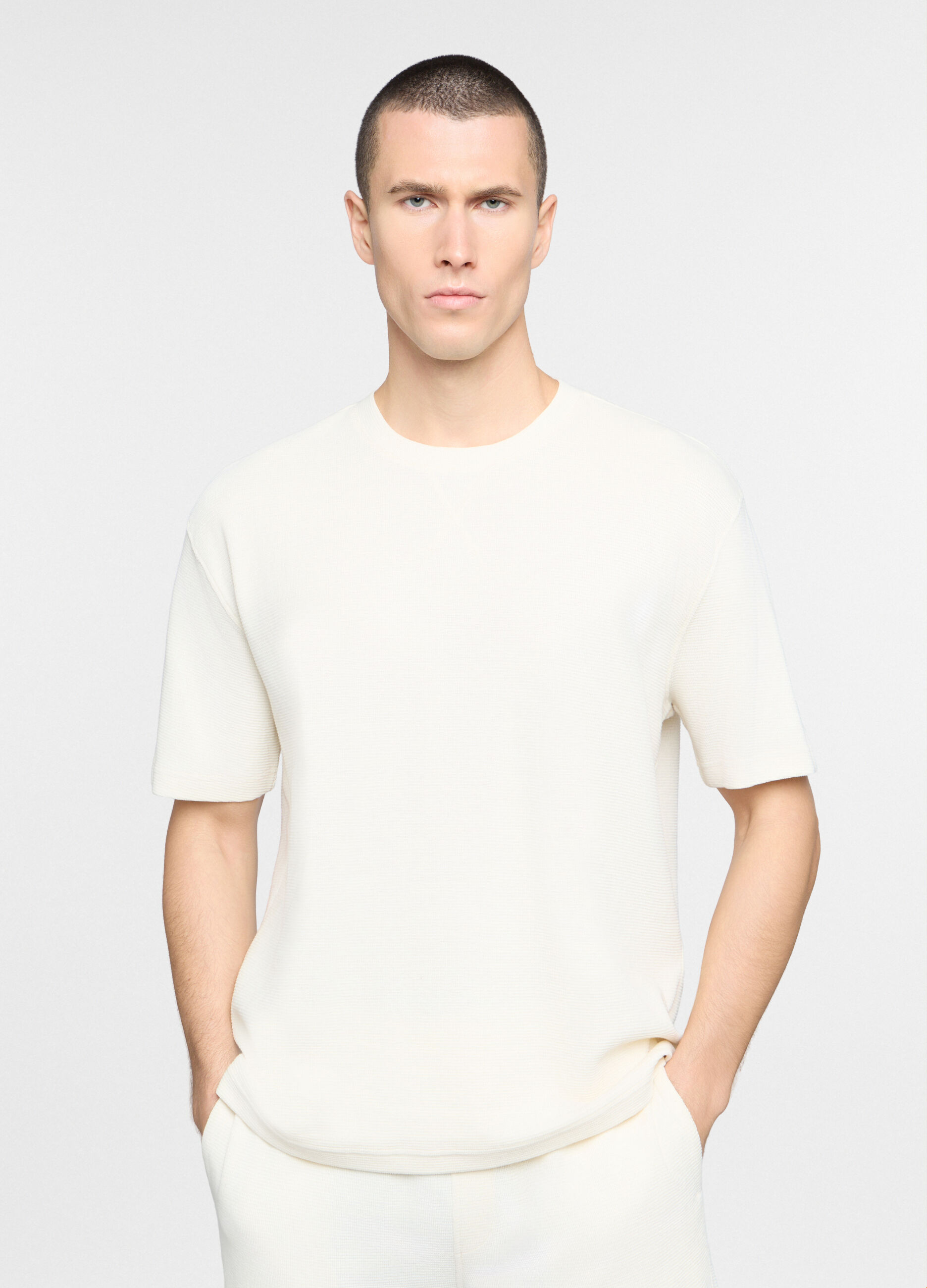 T-shirt maniche corte in maglia uomo_0