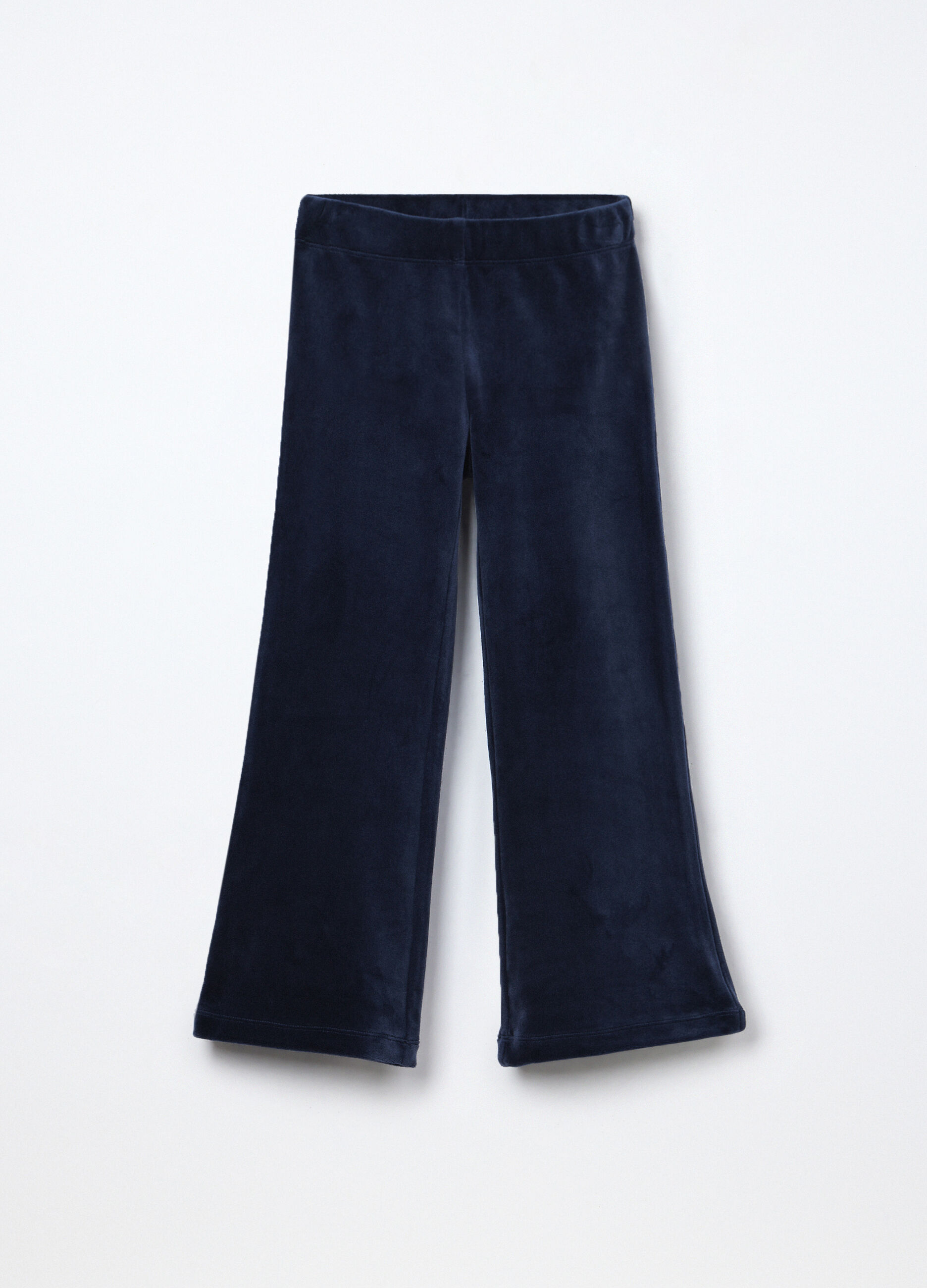Pantaloni wide leg velours bambina_0