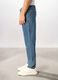 Jeans regular fit in denim di puro cotone uomo_2