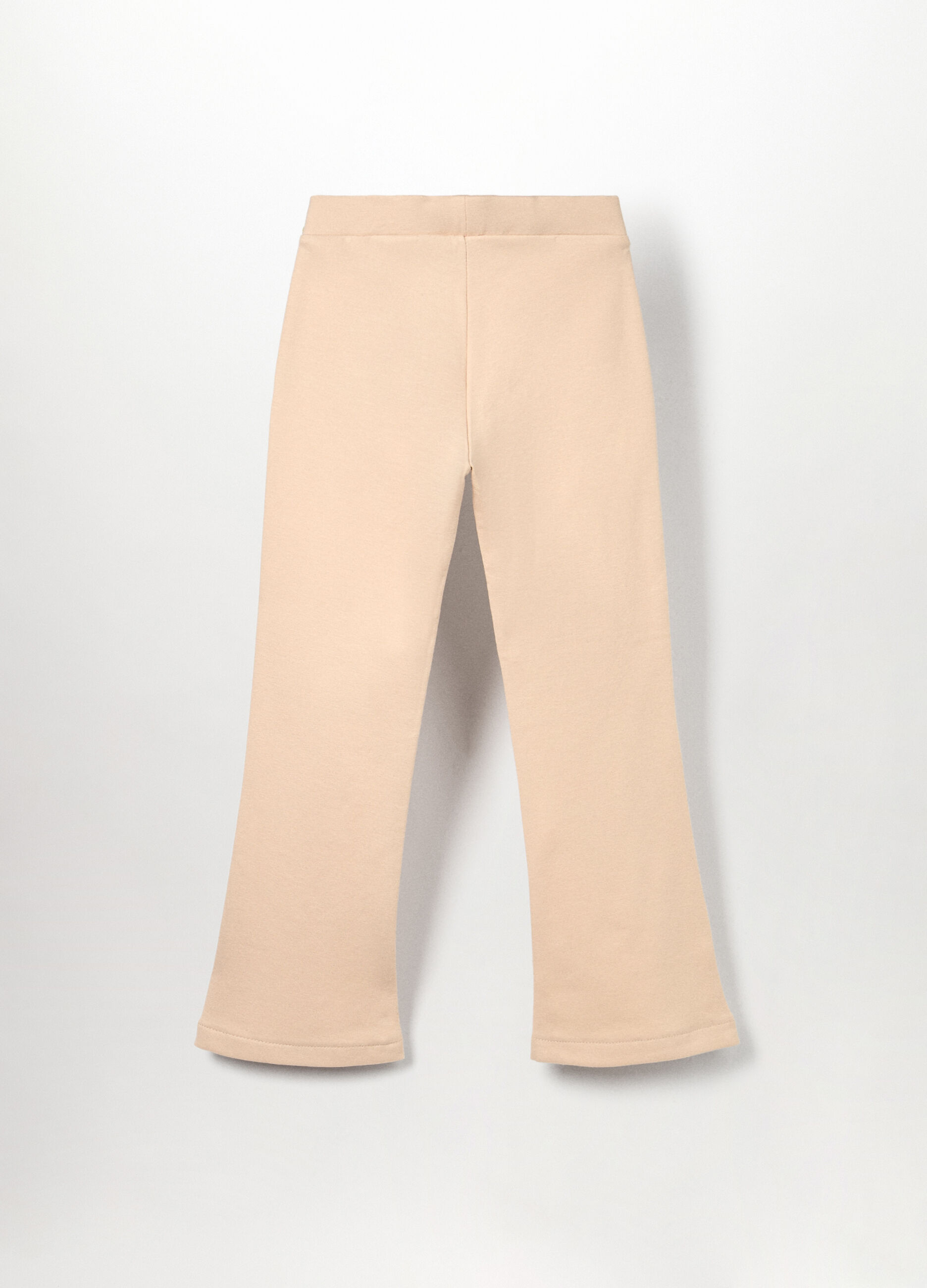 Leggings flare fit in cotone fleece stretch bambina_1