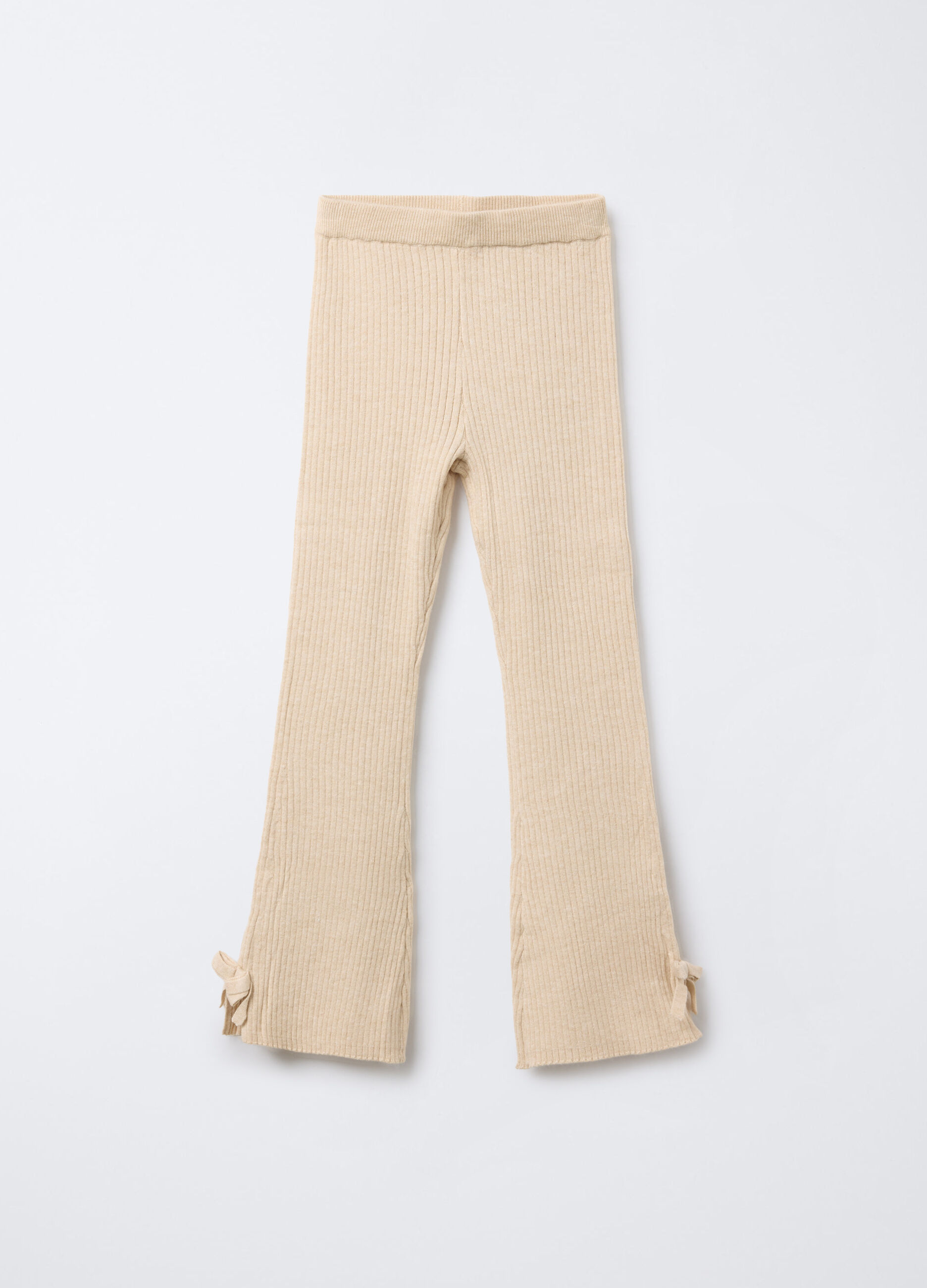 Pantaloni misto viscosa in costina Flare Fit bambina_0