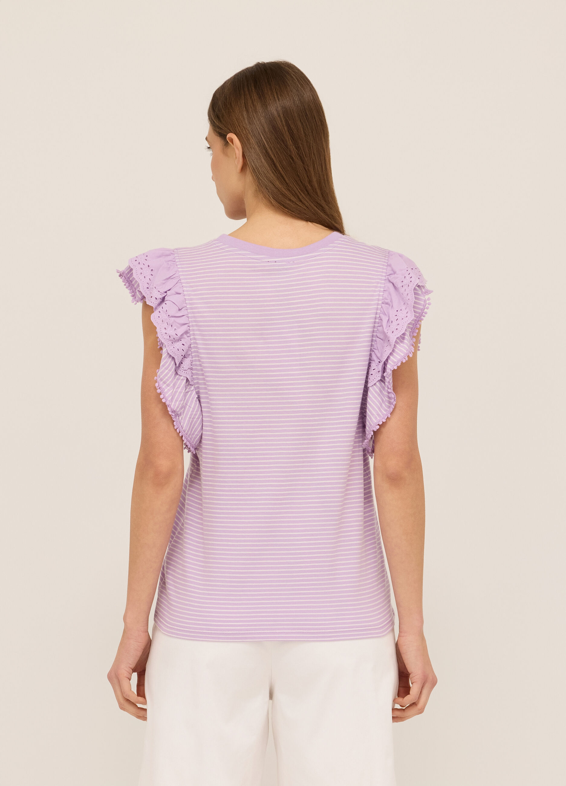 T-shirt in jersey di puro cotone donna_1