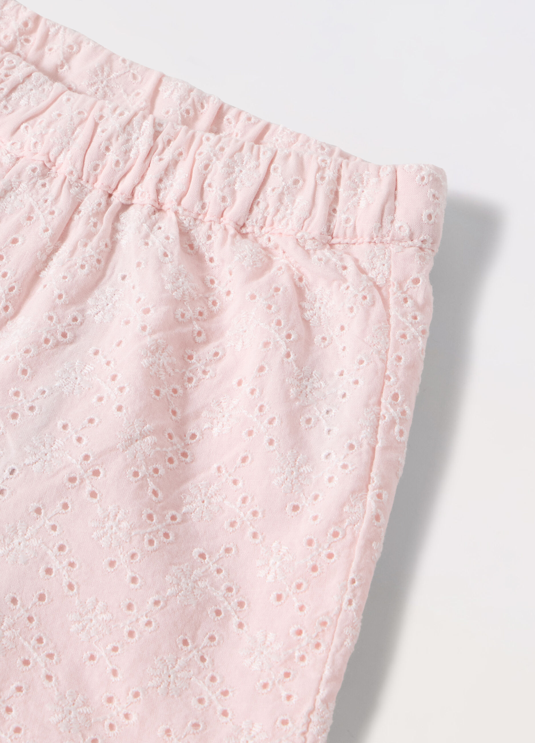 Pantaloni in cotone sangallo neonata_1