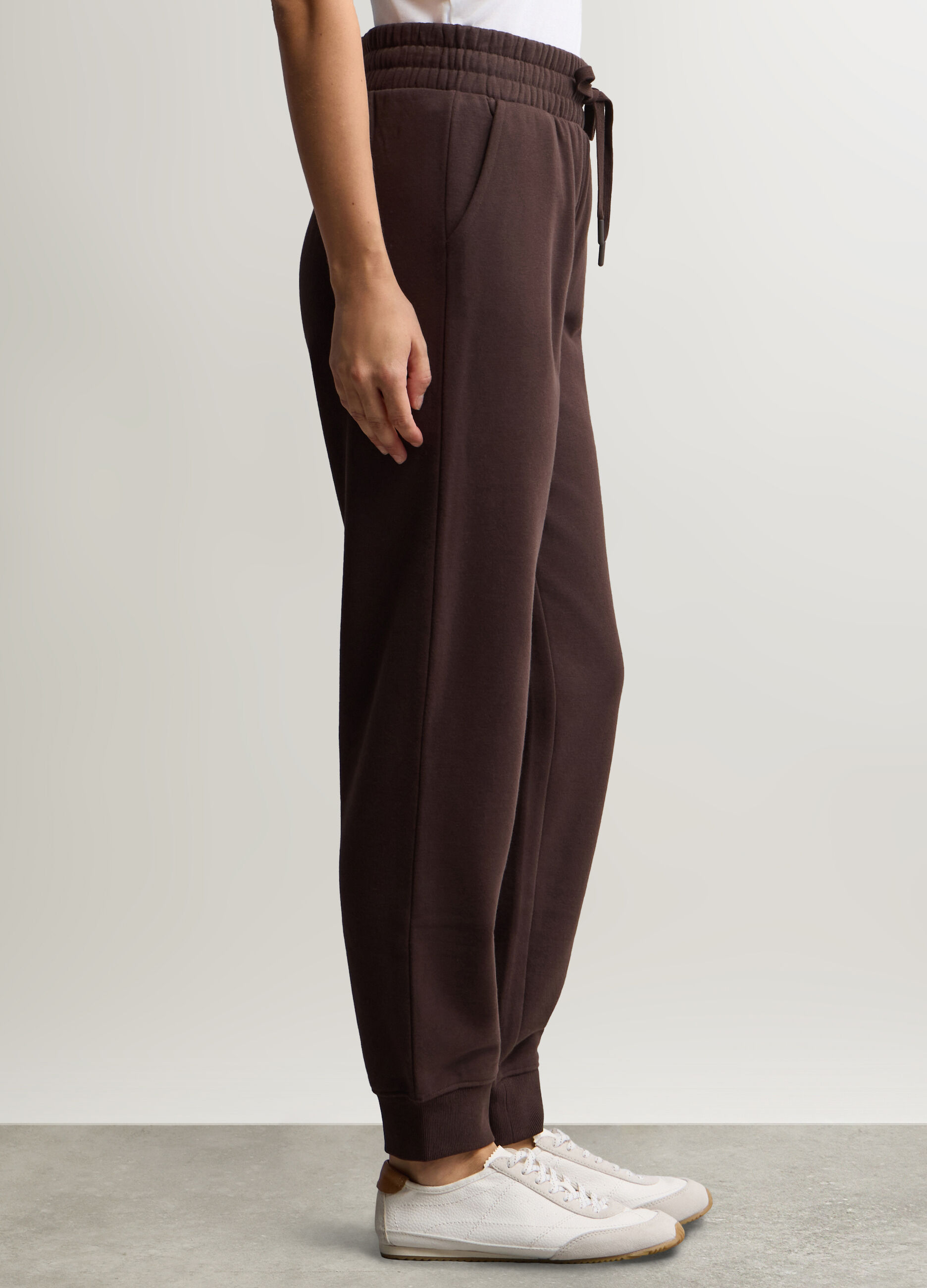 Jogger in felpa misto cotone donna_1