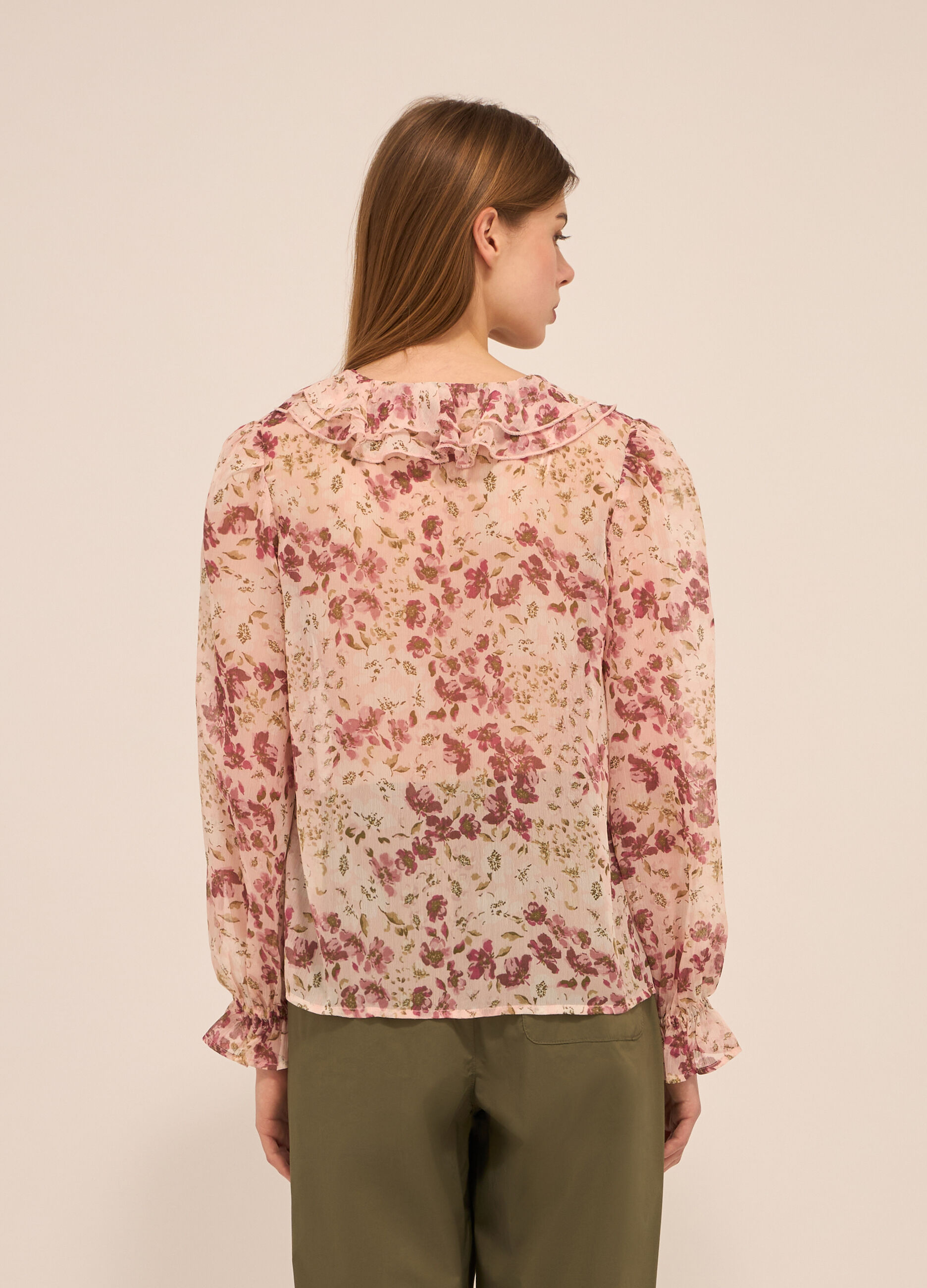 Blusa in chiffon floreale donna_1