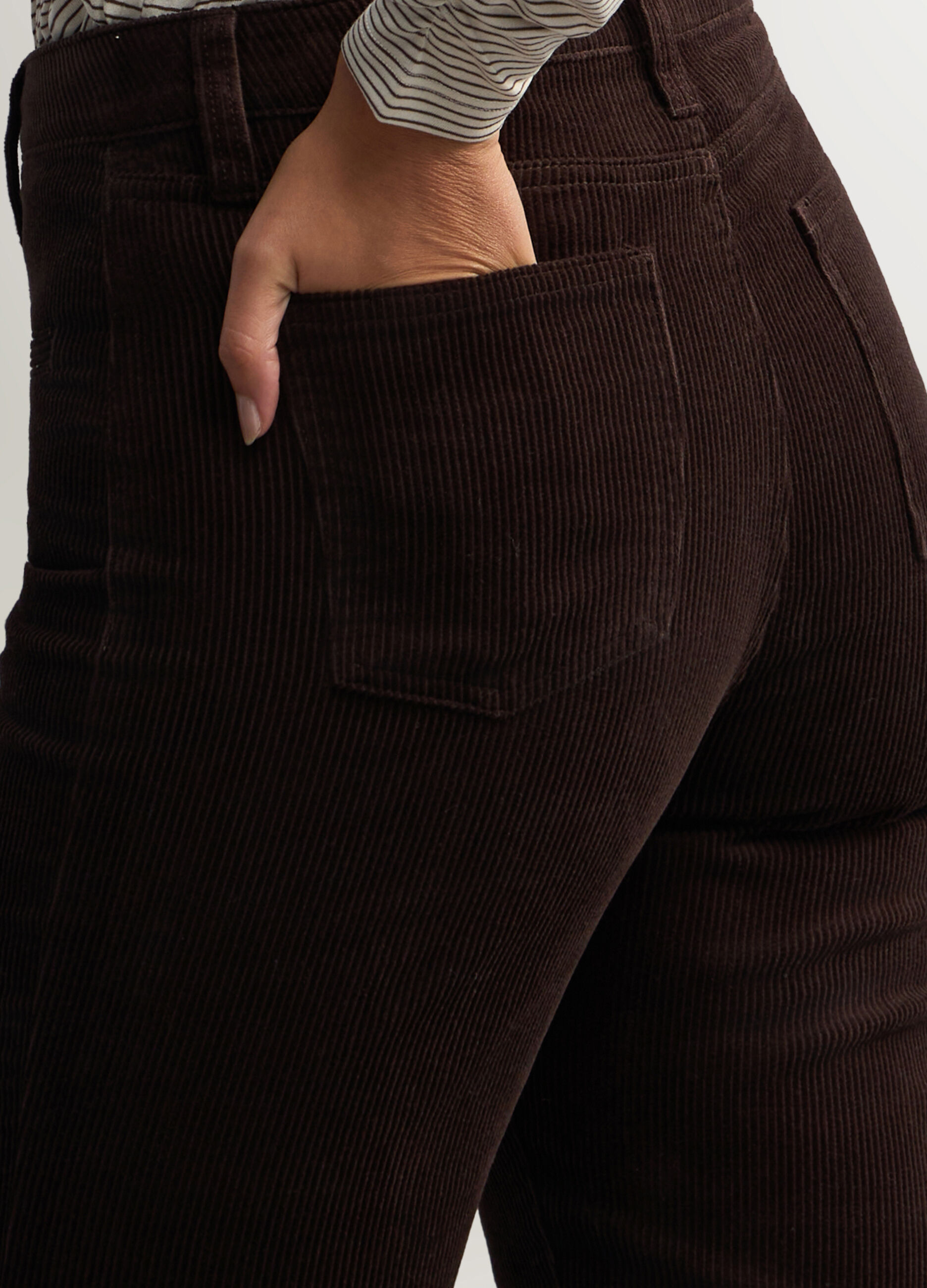 Pantaloni Mom Fit in velluto a coste donna_3