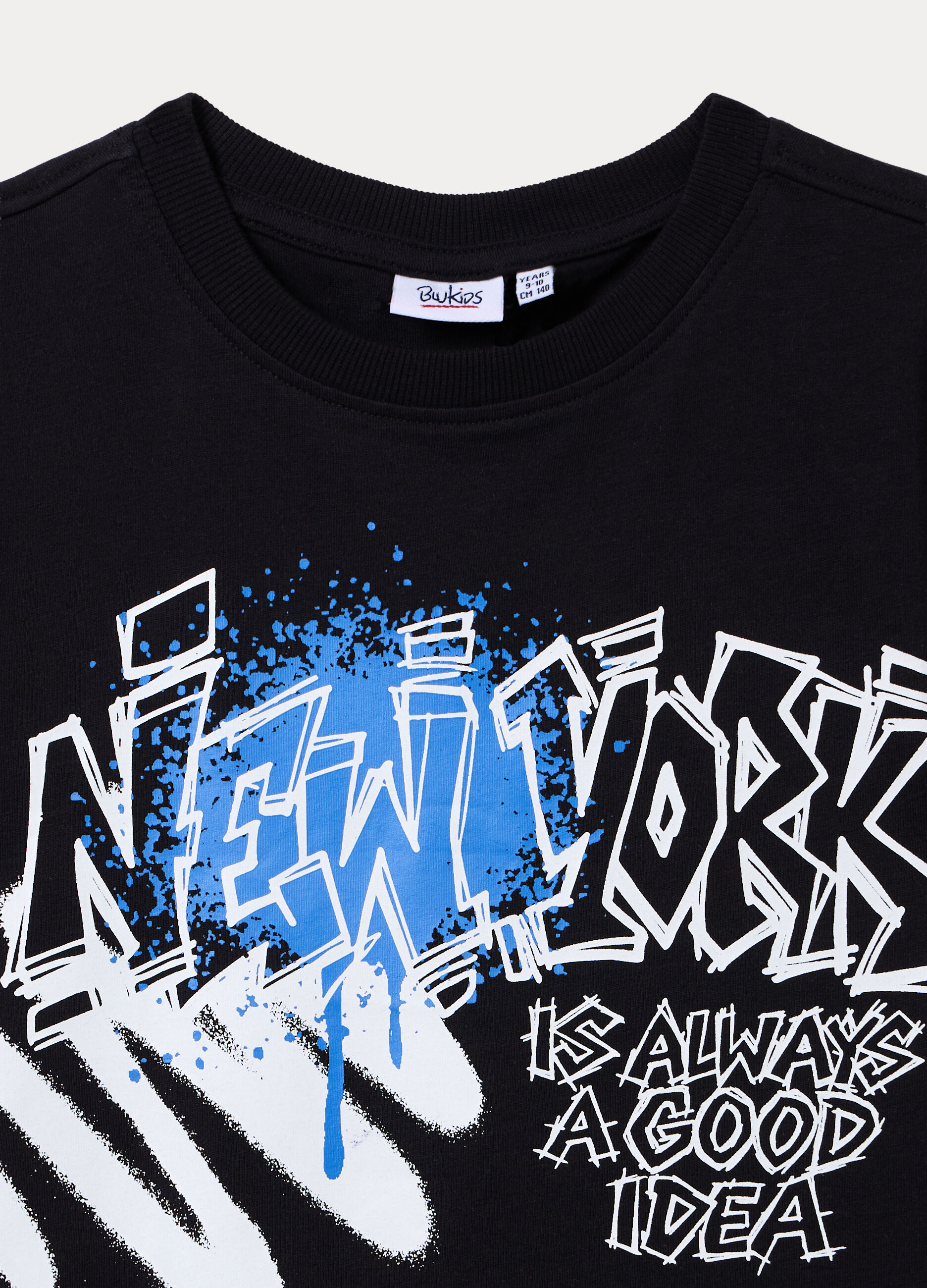 T-shirt girocollo in jersey di puro cotone ragazzo_2