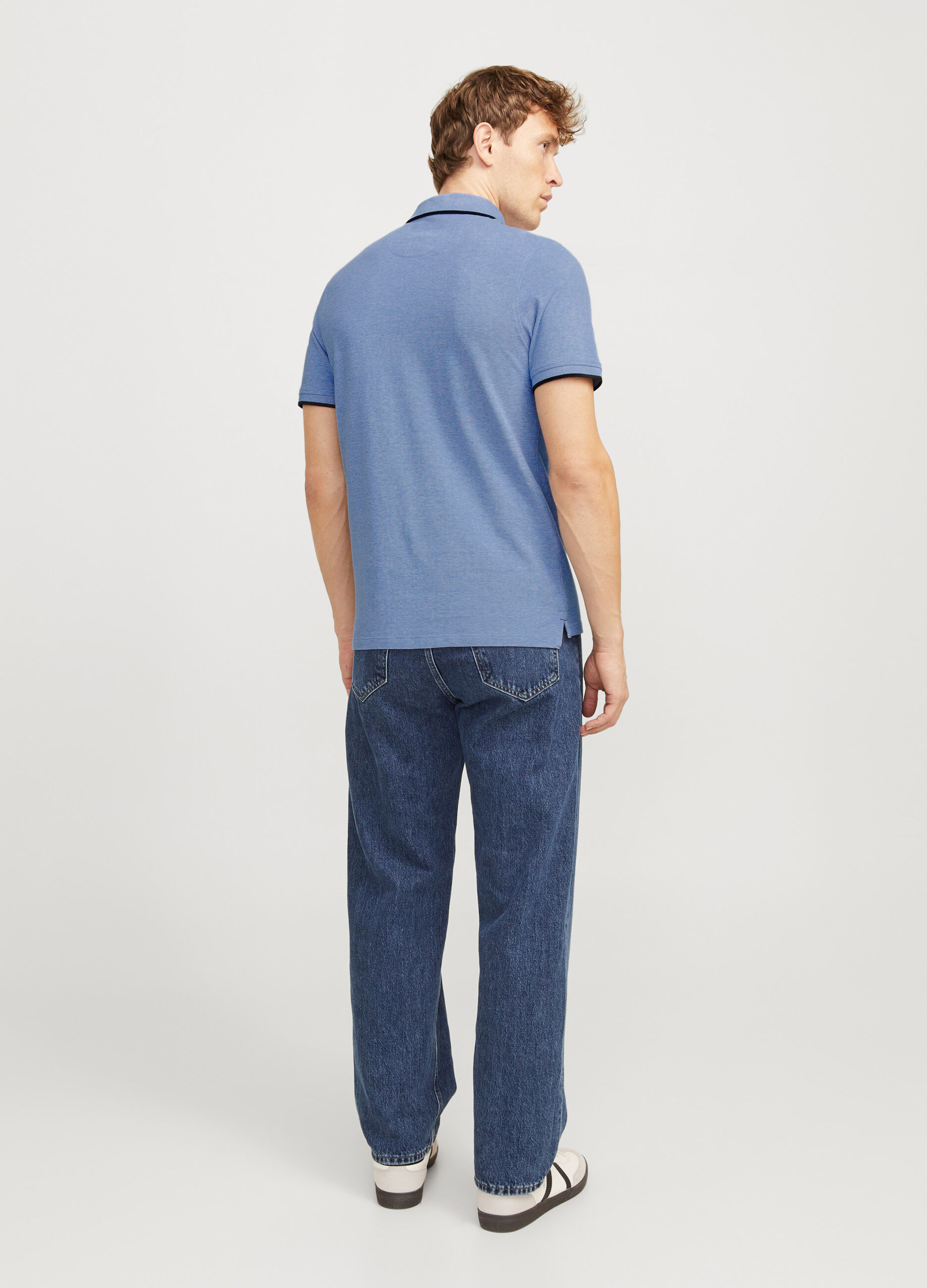 Polo slim fit con dettagli a contrasto uomo_1