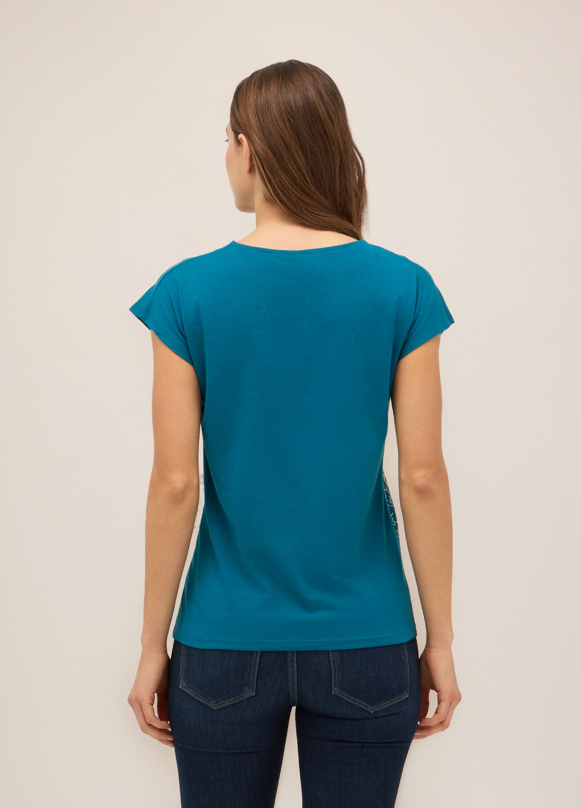 T-shirt in puro cotone donna_1