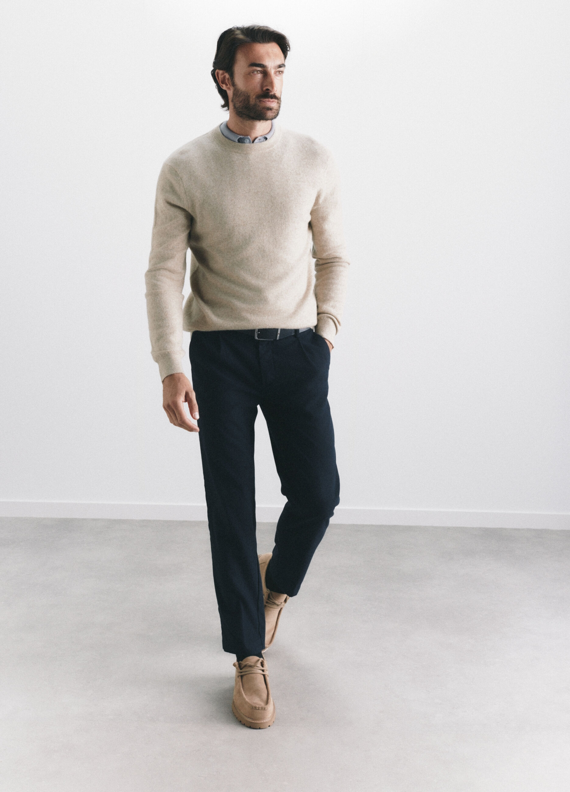 Maglione girocollo in cashmere uomo_0