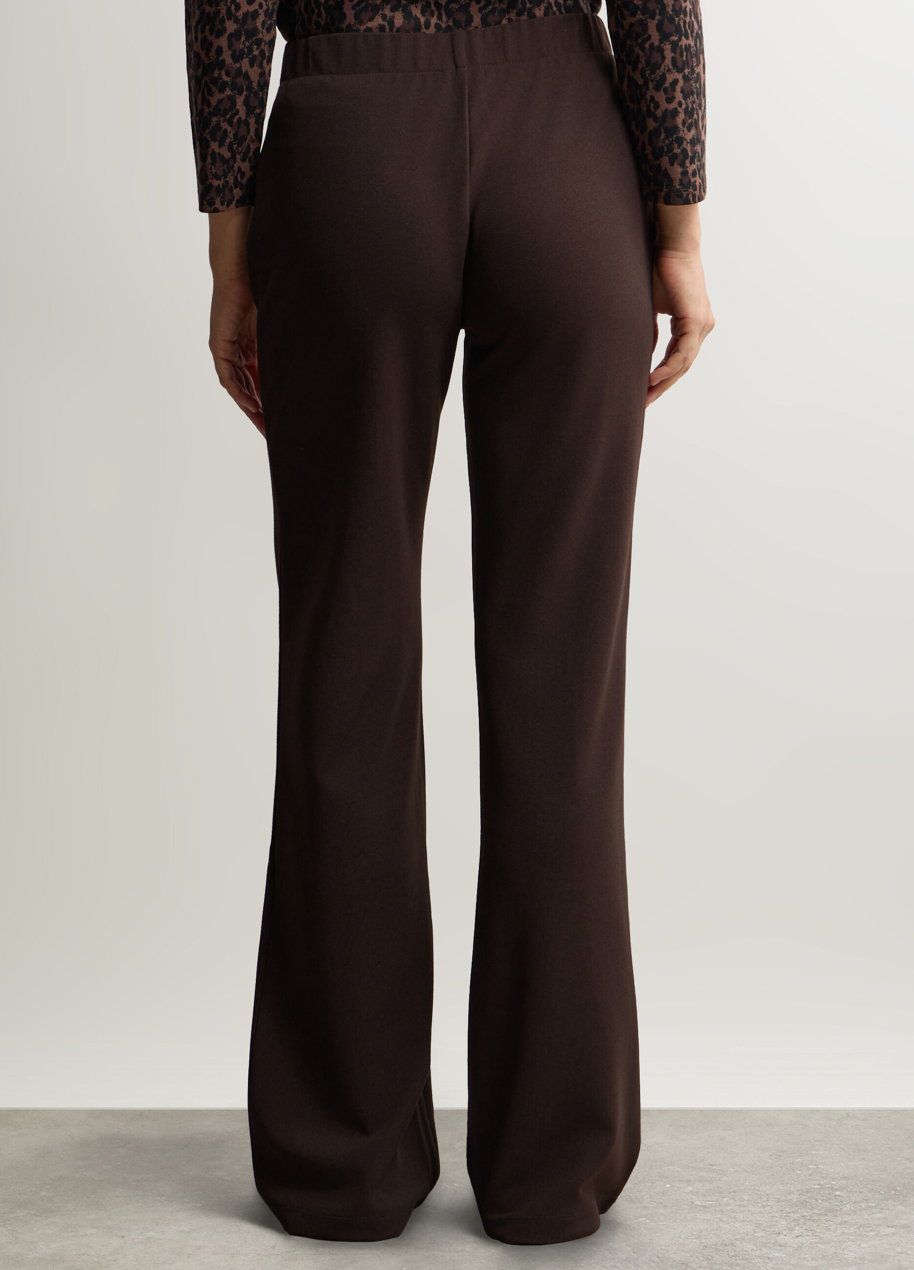 Pantaloni Flare Fit crepe stretch donna_2