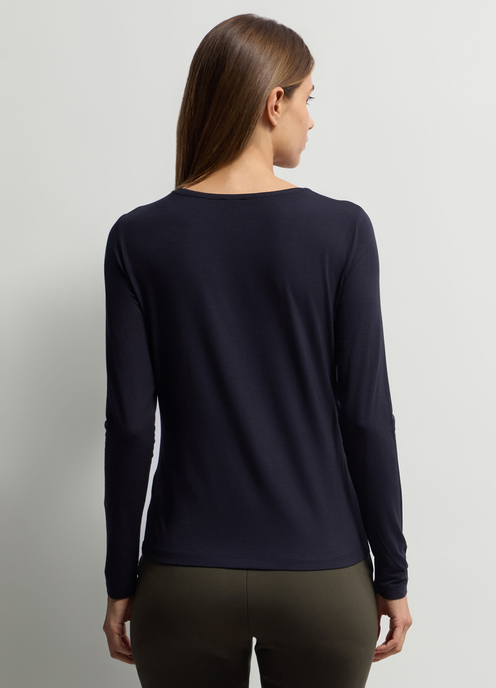 T-shirt girocollo stretch donna_1