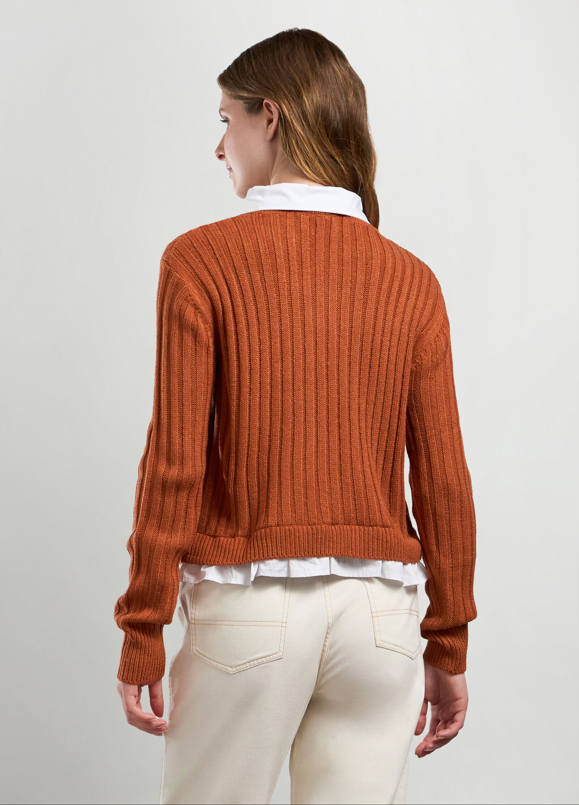Maglia tricot con inserti donna_1