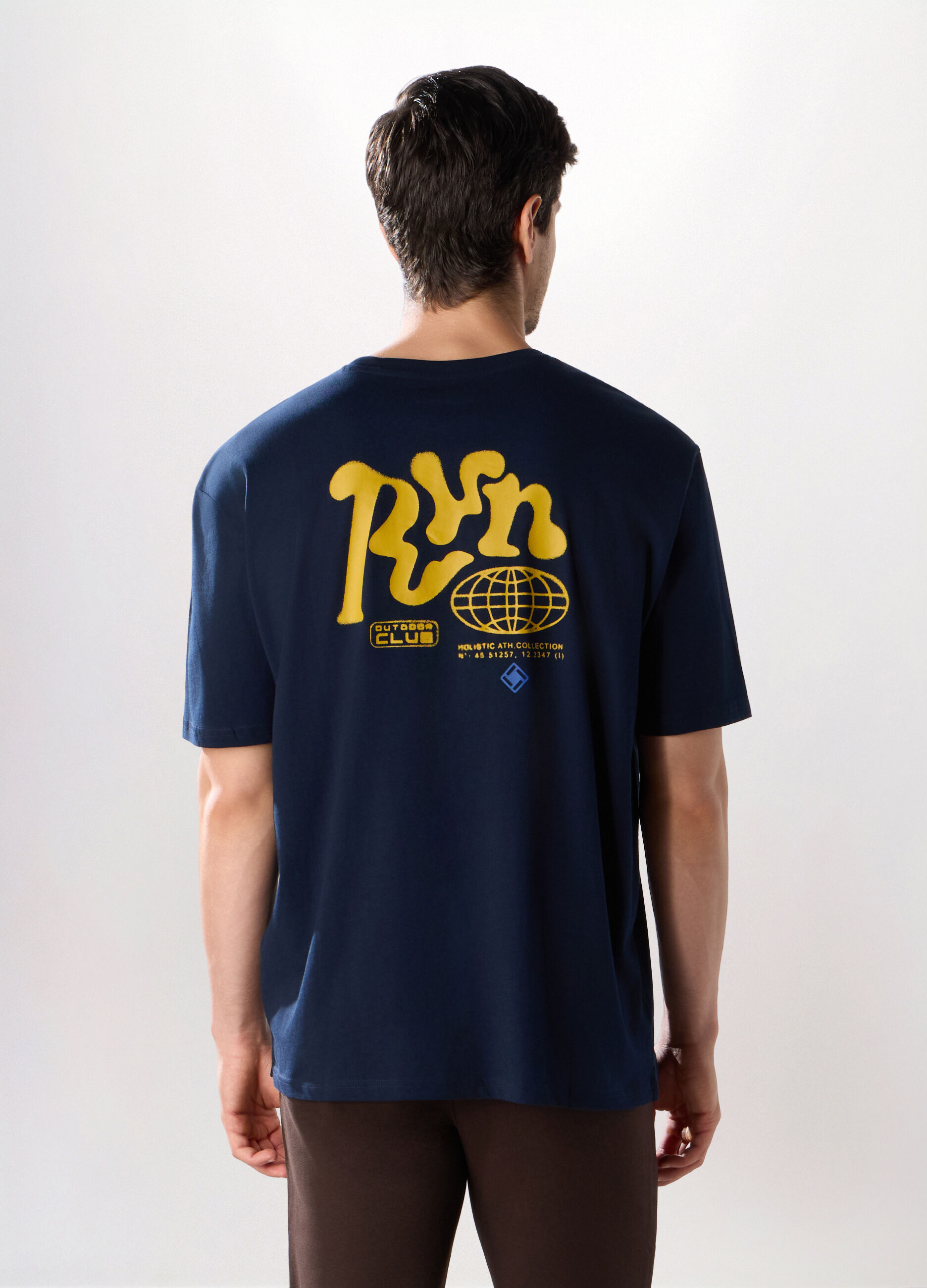 T-shirt sportiva in puro cotone uomo_1