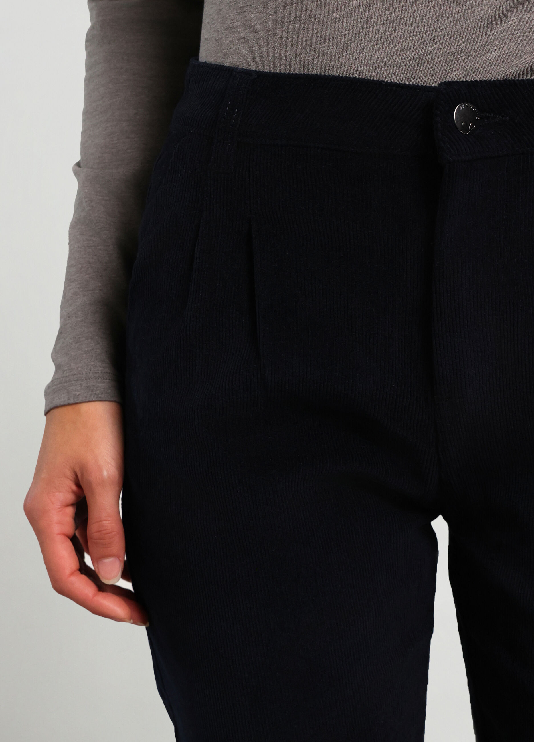 Pantaloni in costina di velluto donna_2