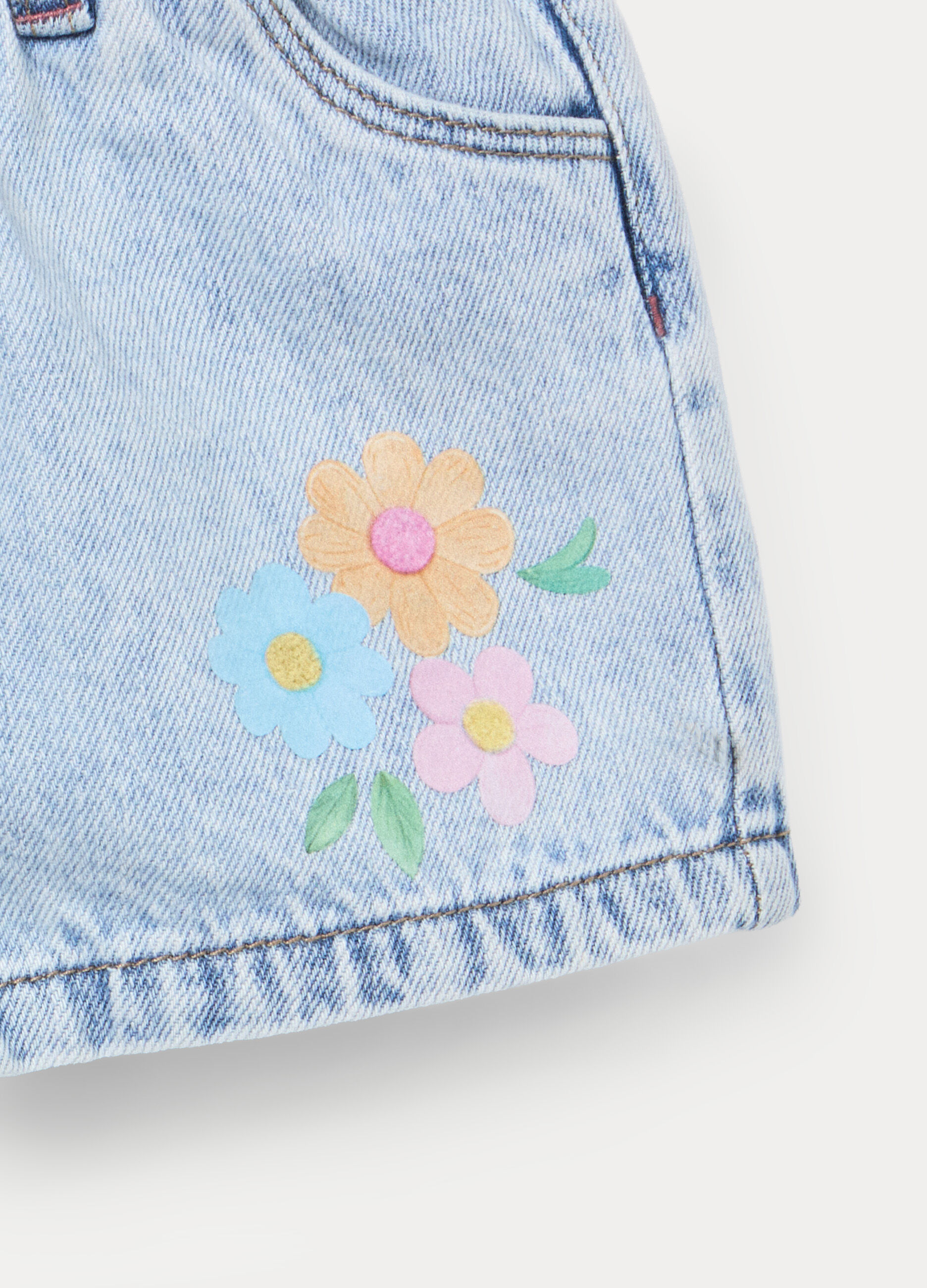 Shorts in denim misto cotone _2