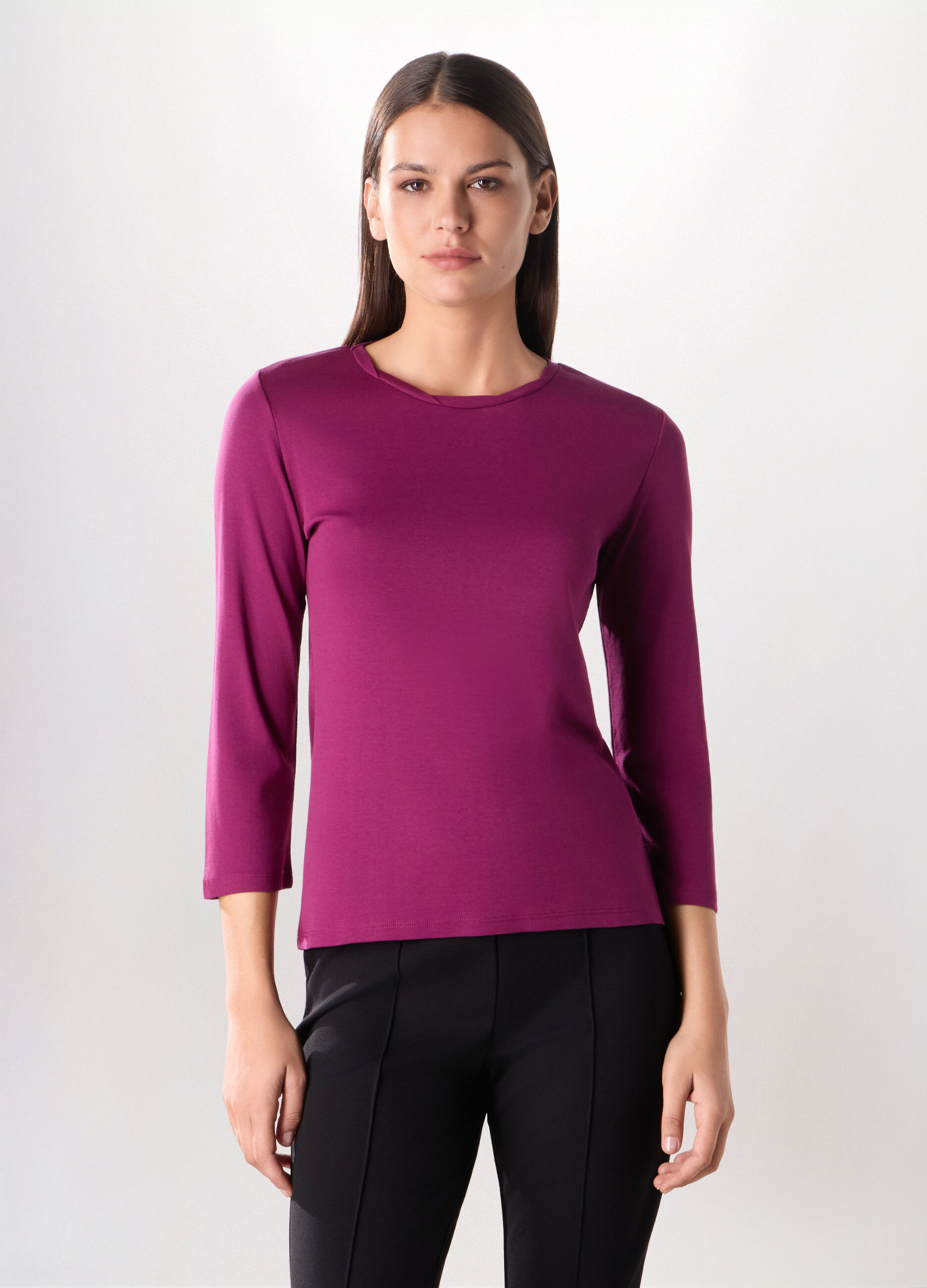 T-shirt in puro cotone donna_0